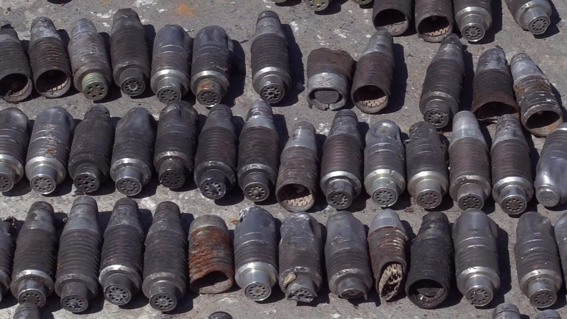 Ukrainian sappers carry out demining after recent battles at the Hostomel airfield, amid Russian invasion in Ukraine.