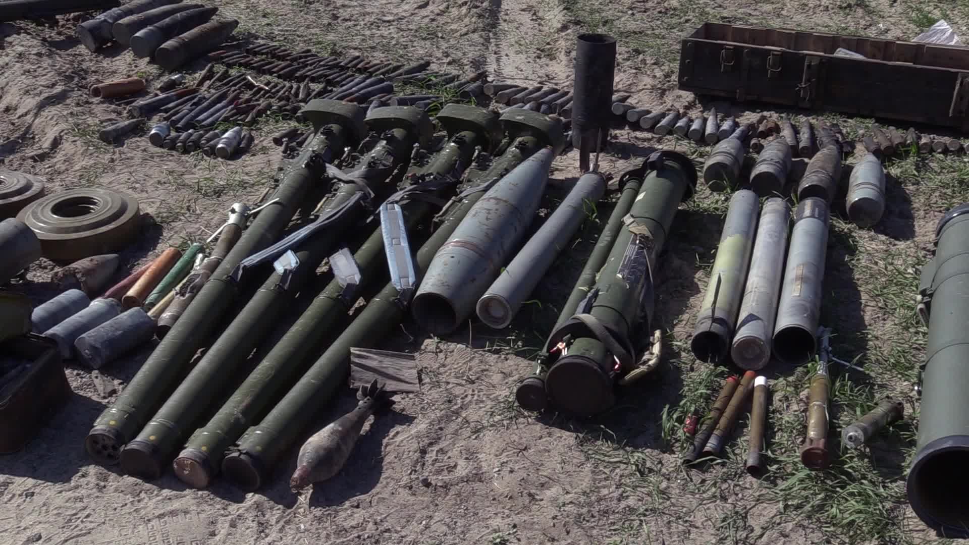 Ukrainian sappers carry out demining after recent battles at the Hostomel airfield, amid Russian invasion in Ukraine.
