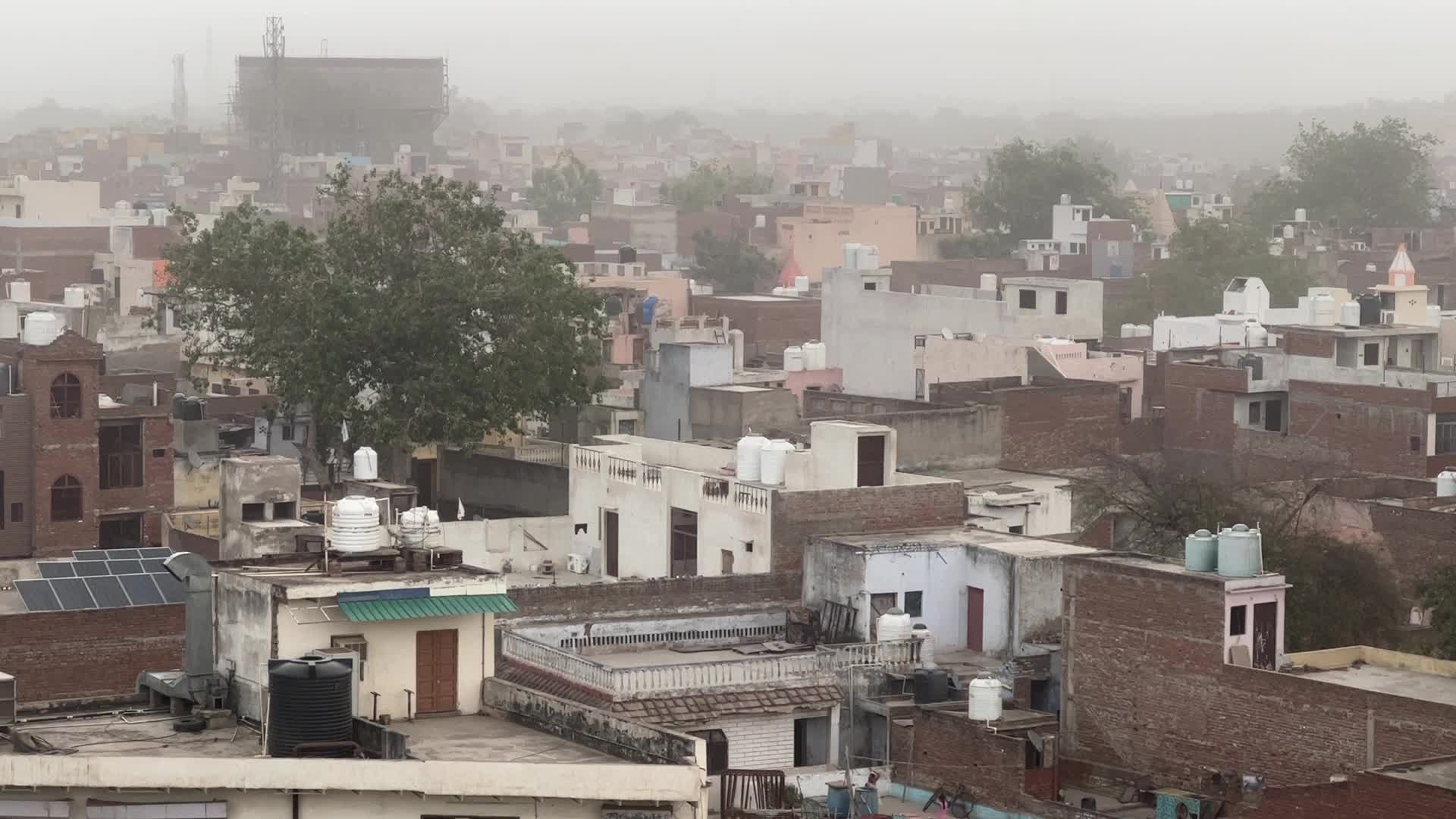 Thunder storm approaches the city of Agra 