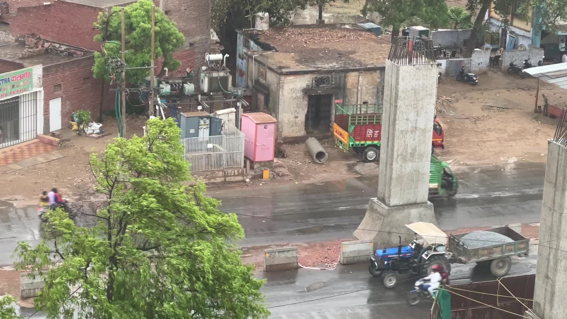 Thunder storm in the city of Agra