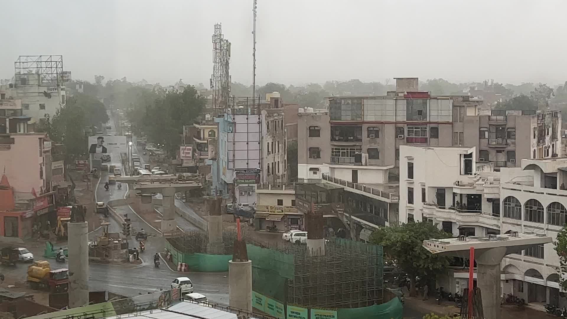 Thunder storm in the city of Agra