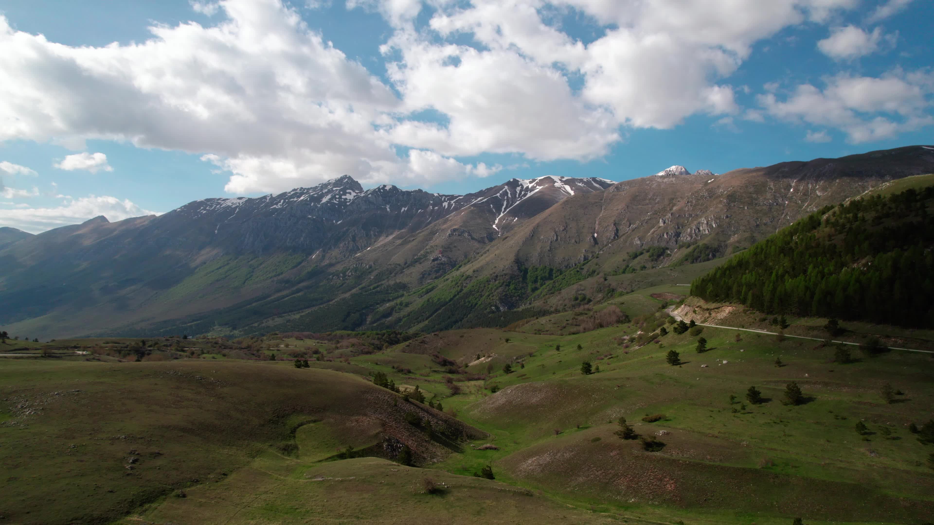 Aerial View Of Apennine Mountains