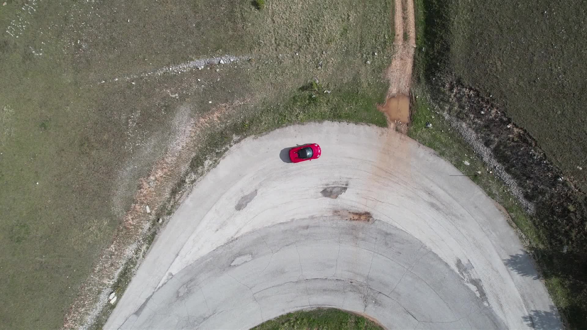 An Alfa Romeo 4C On The Roads Of Apennine Mountains