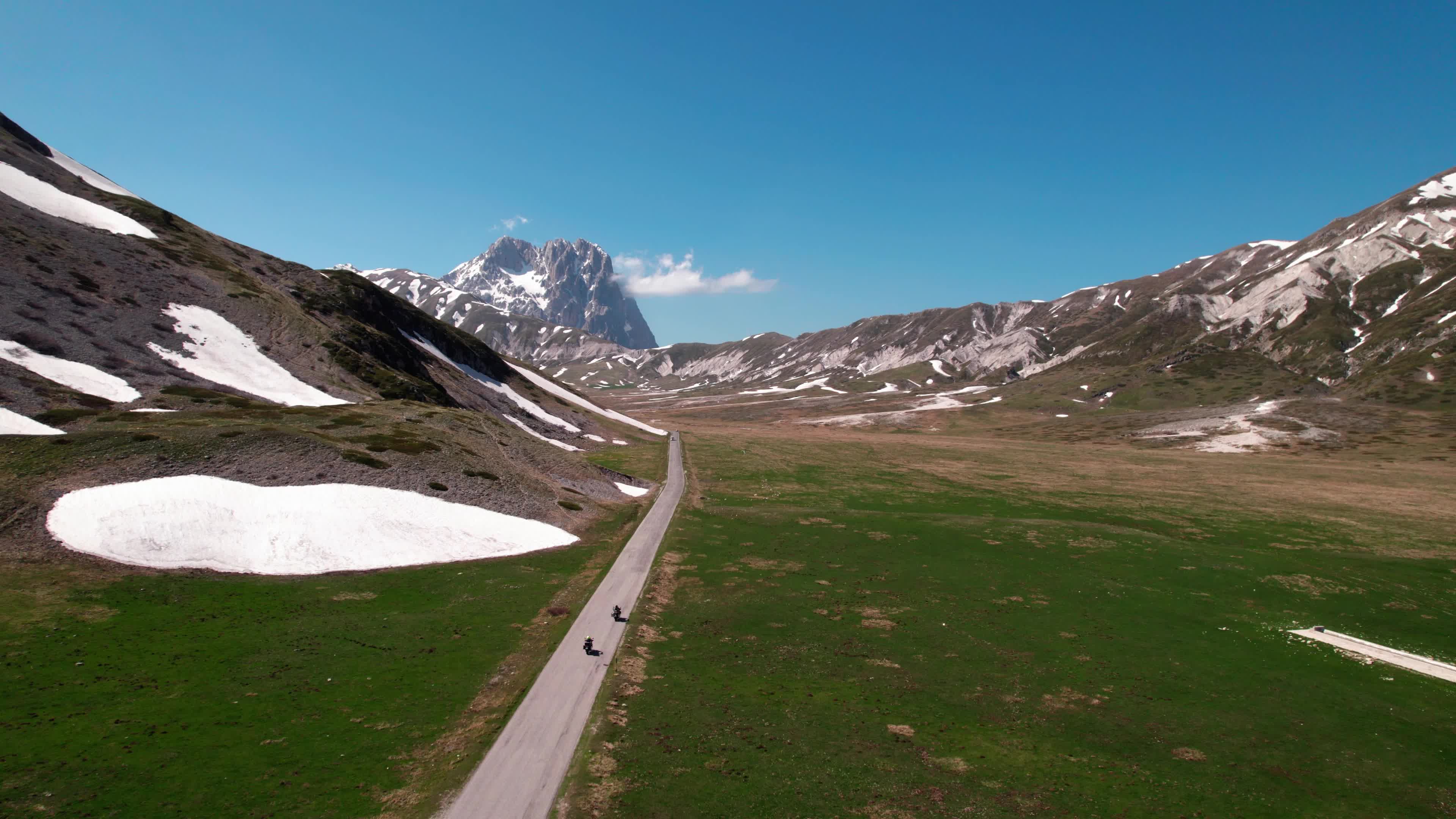 Drone View Of Campo Imperatore, Apennine Mountains