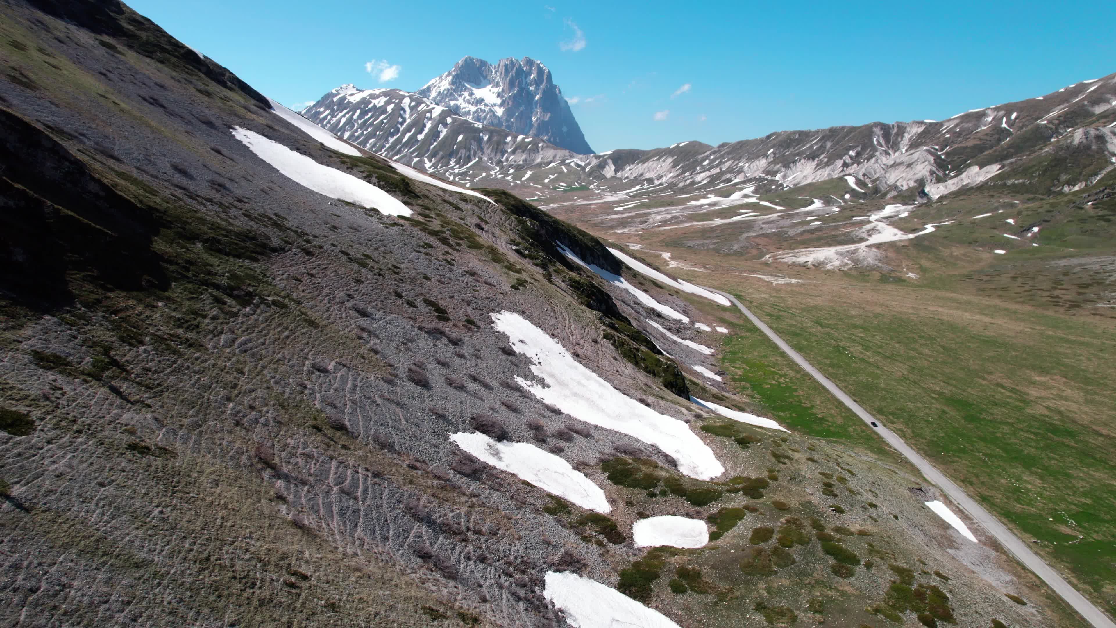 Drone View Of Campo Imperatore, Apennine Mountains
