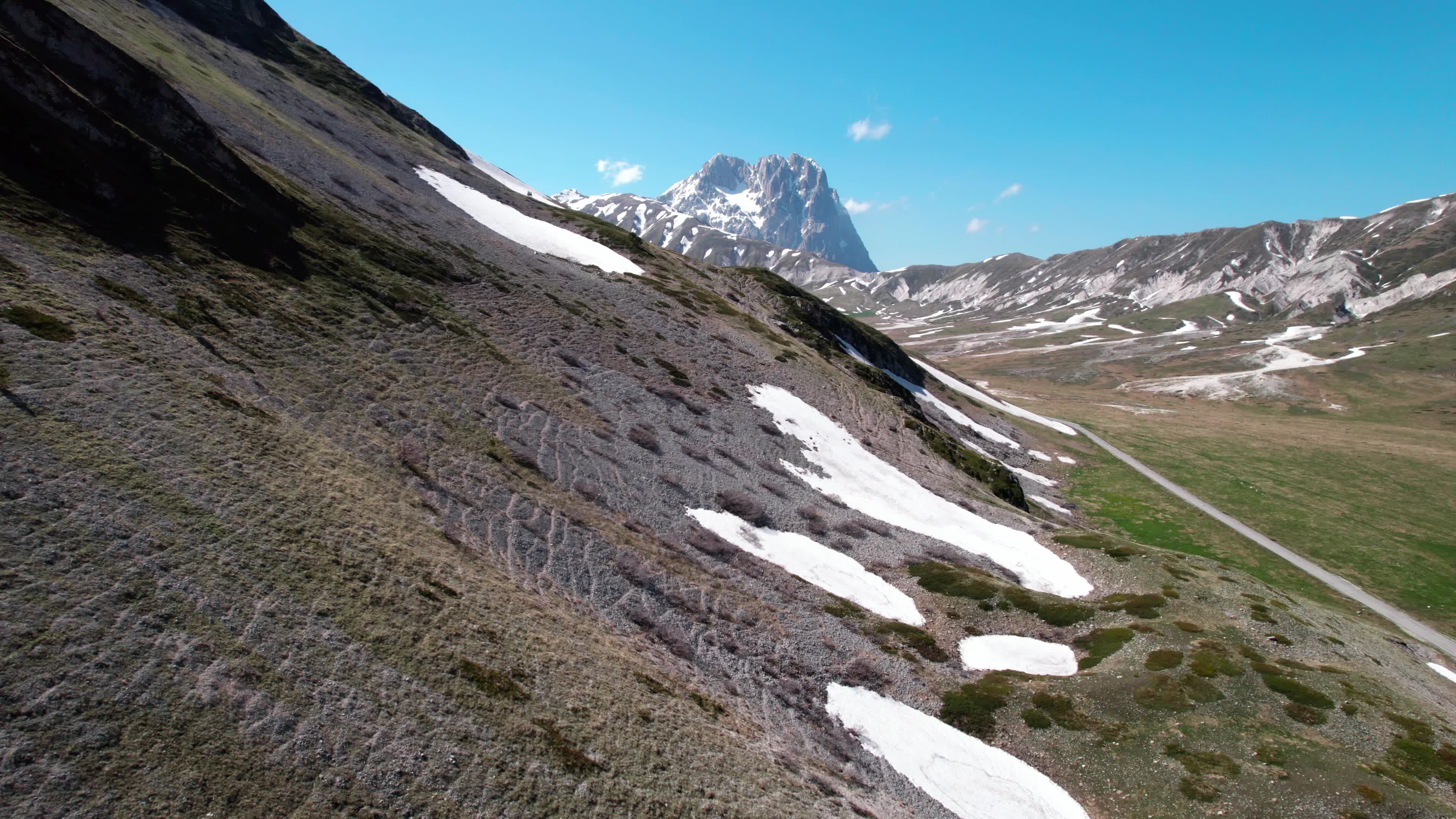 Drone View Of Campo Imperatore, Apennine Mountains