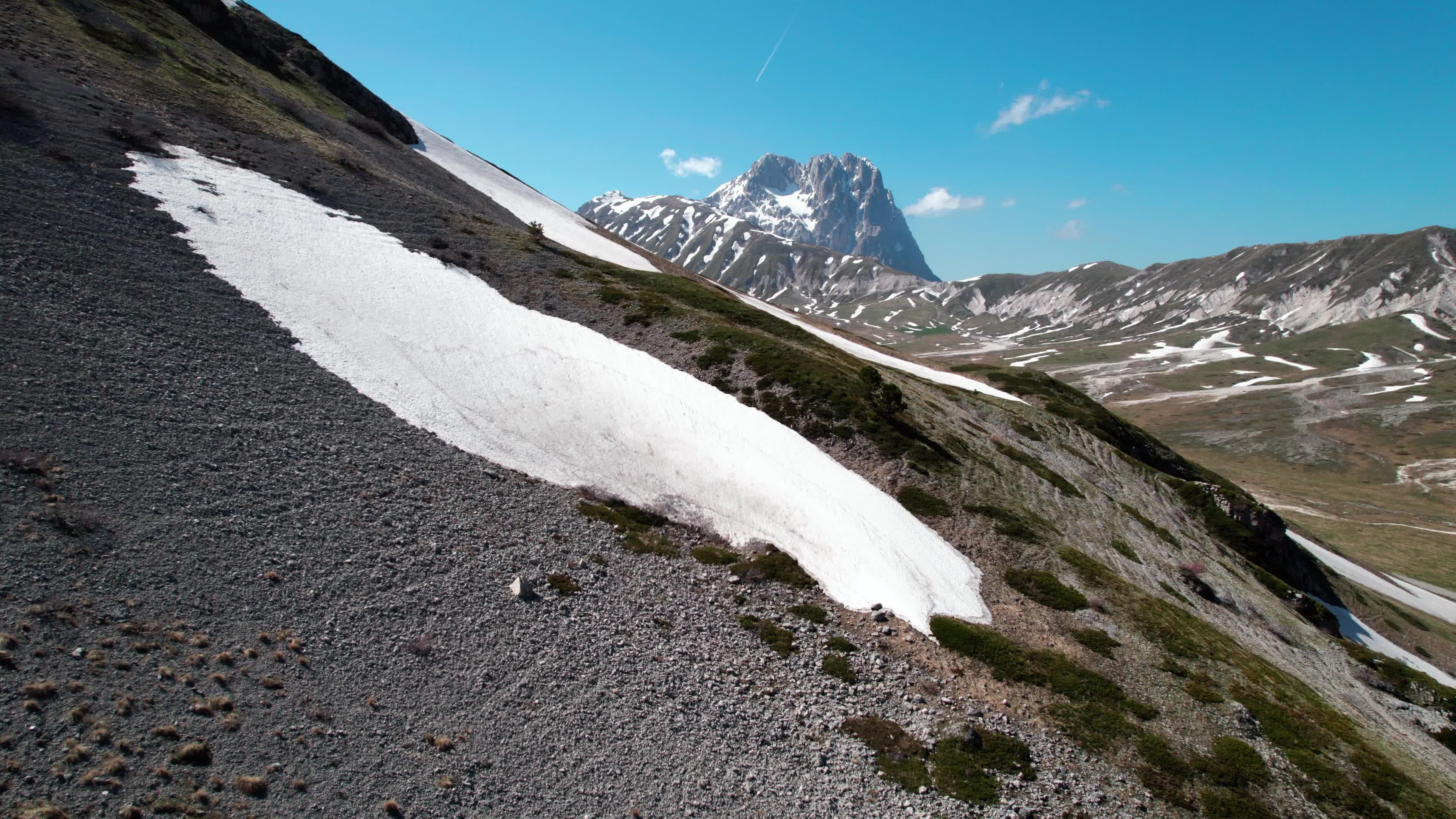 Drone View Of Campo Imperatore, Apennine Mountains
