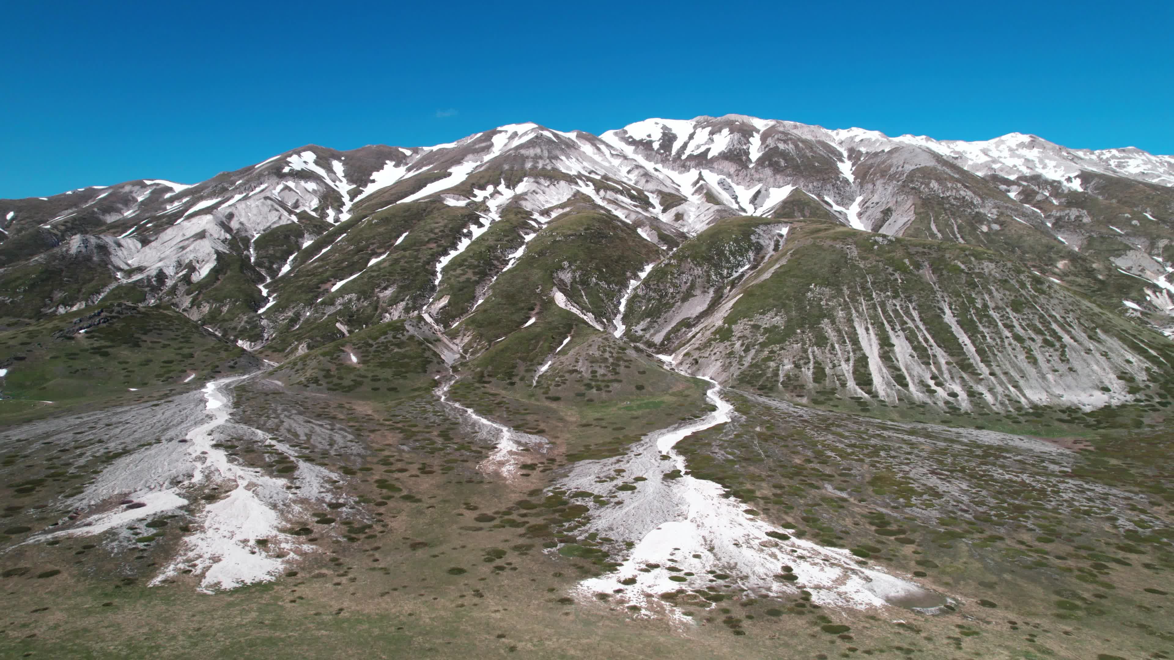 Drone View Of Campo Imperatore, Apennine Mountains