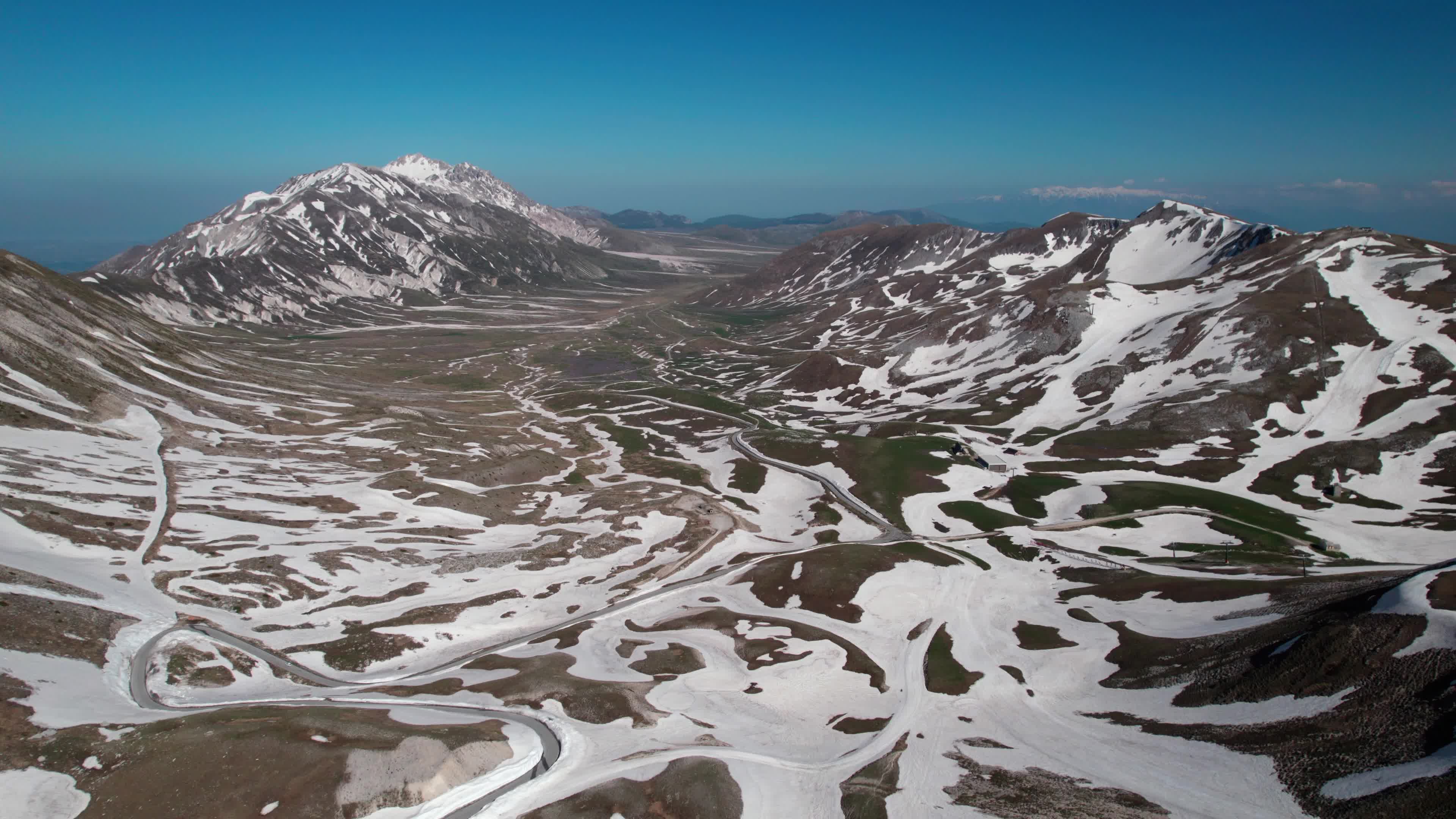 Drone View Of Campo Imperatore, Apennine Mountains