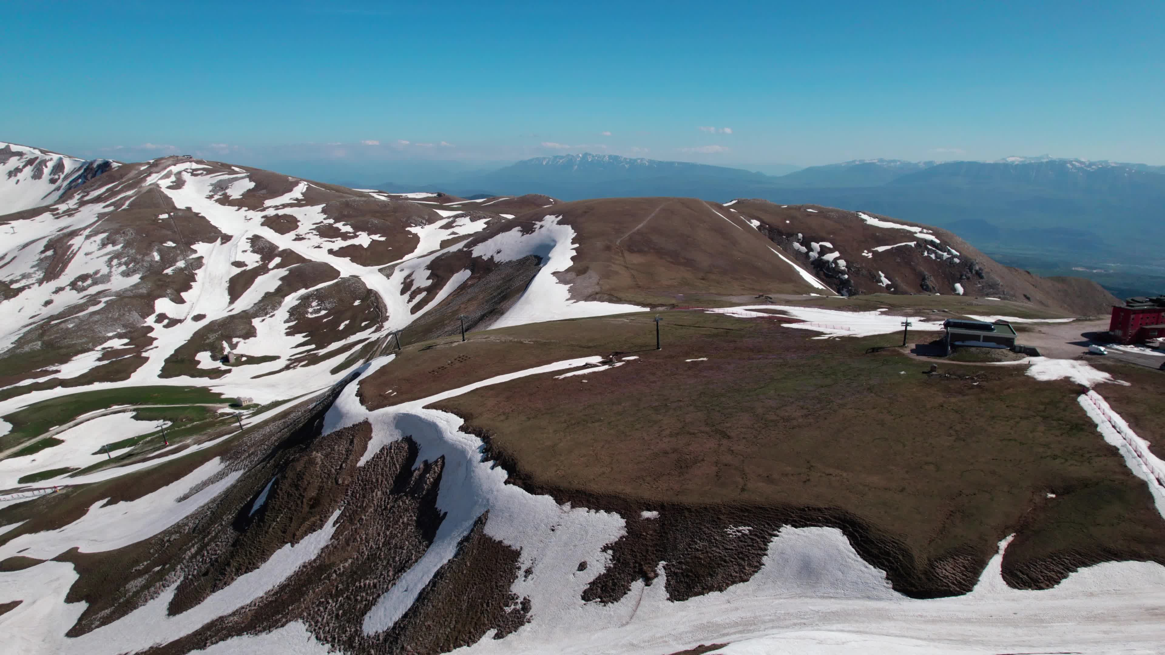 Drone View Of Campo Imperatore, Apennine Mountains