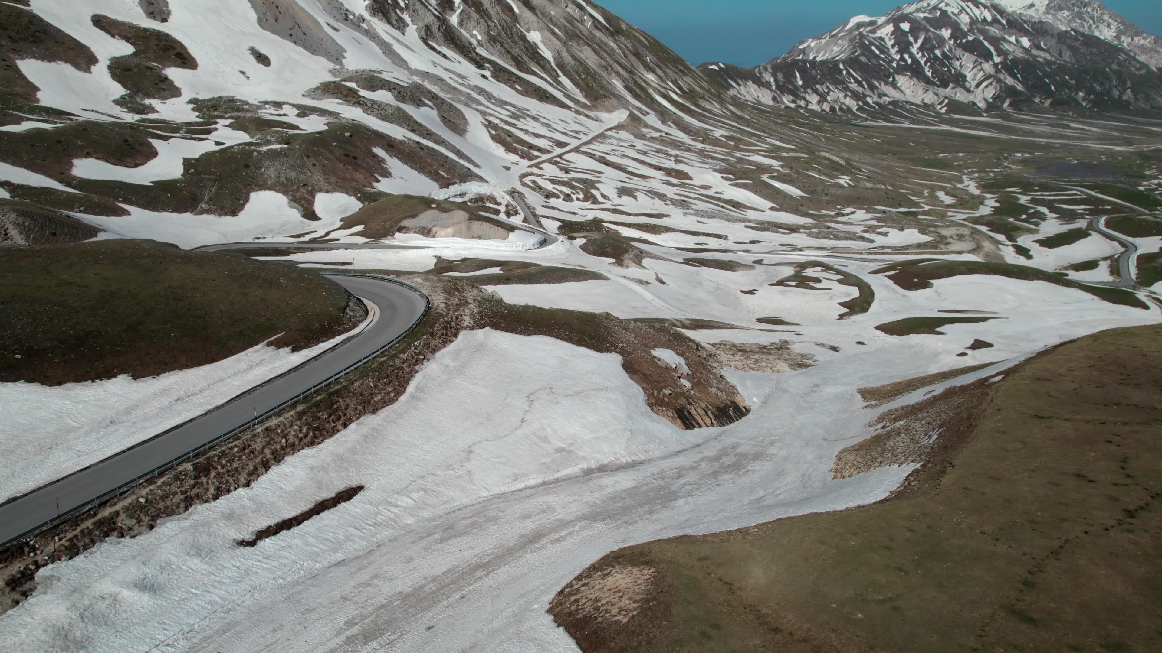 Drone View Of Campo Imperatore, Apennine Mountains