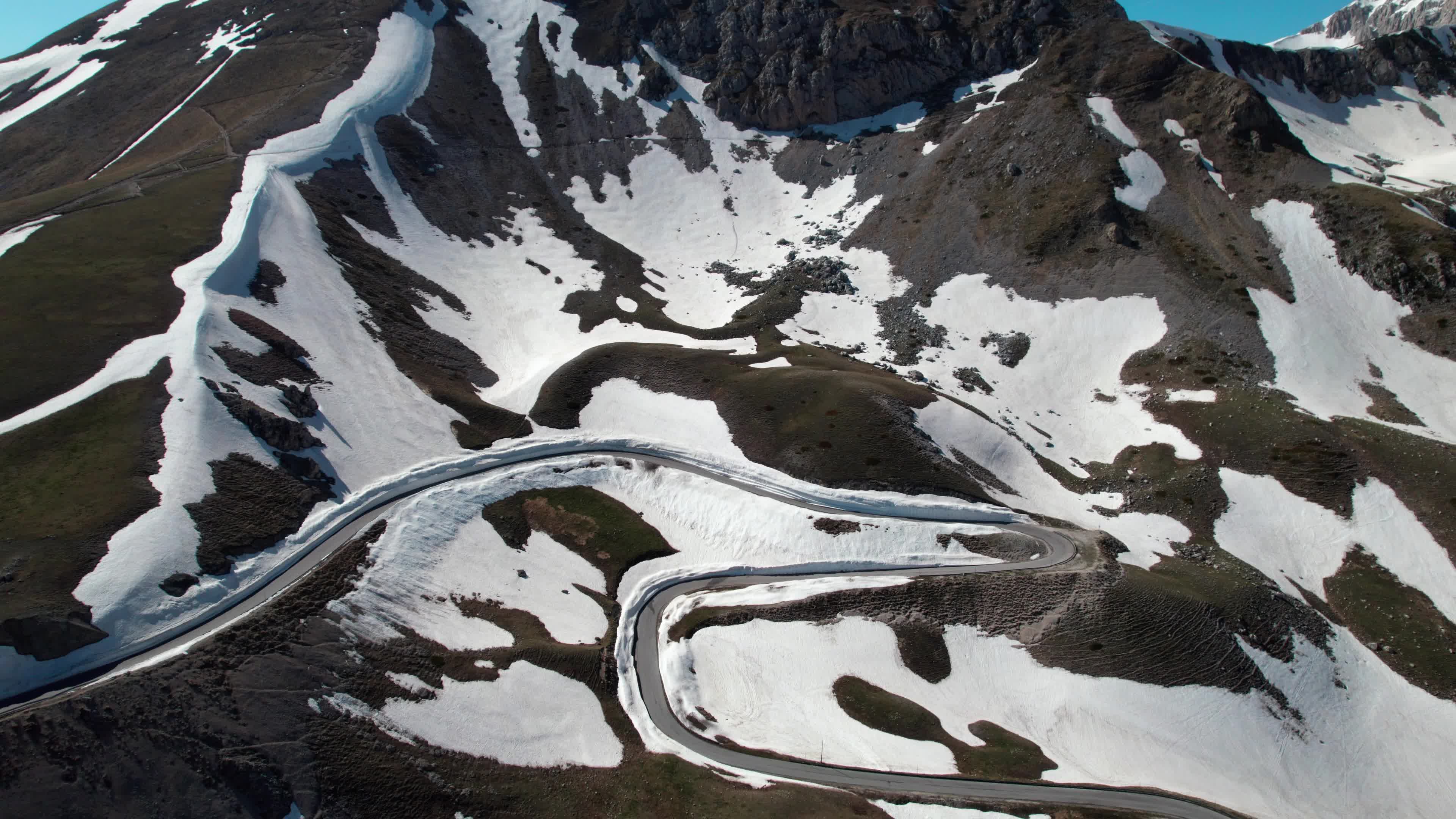 Drone View Of Campo Imperatore, Apennine Mountains