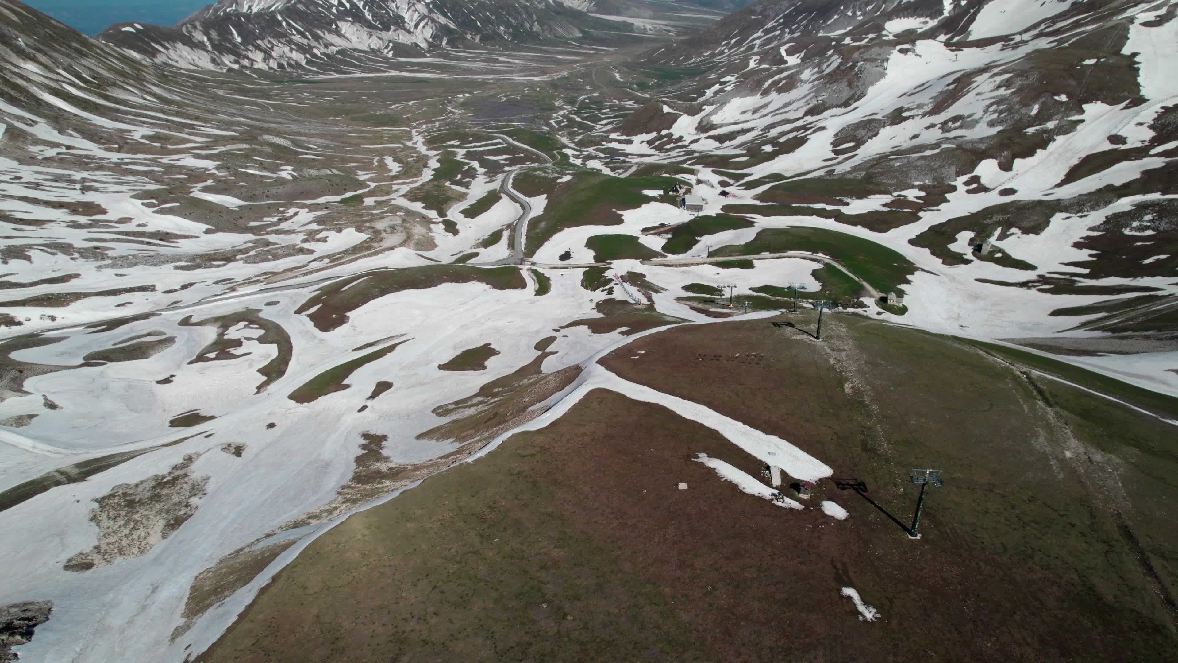 Drone View Of Campo Imperatore, Apennine Mountains