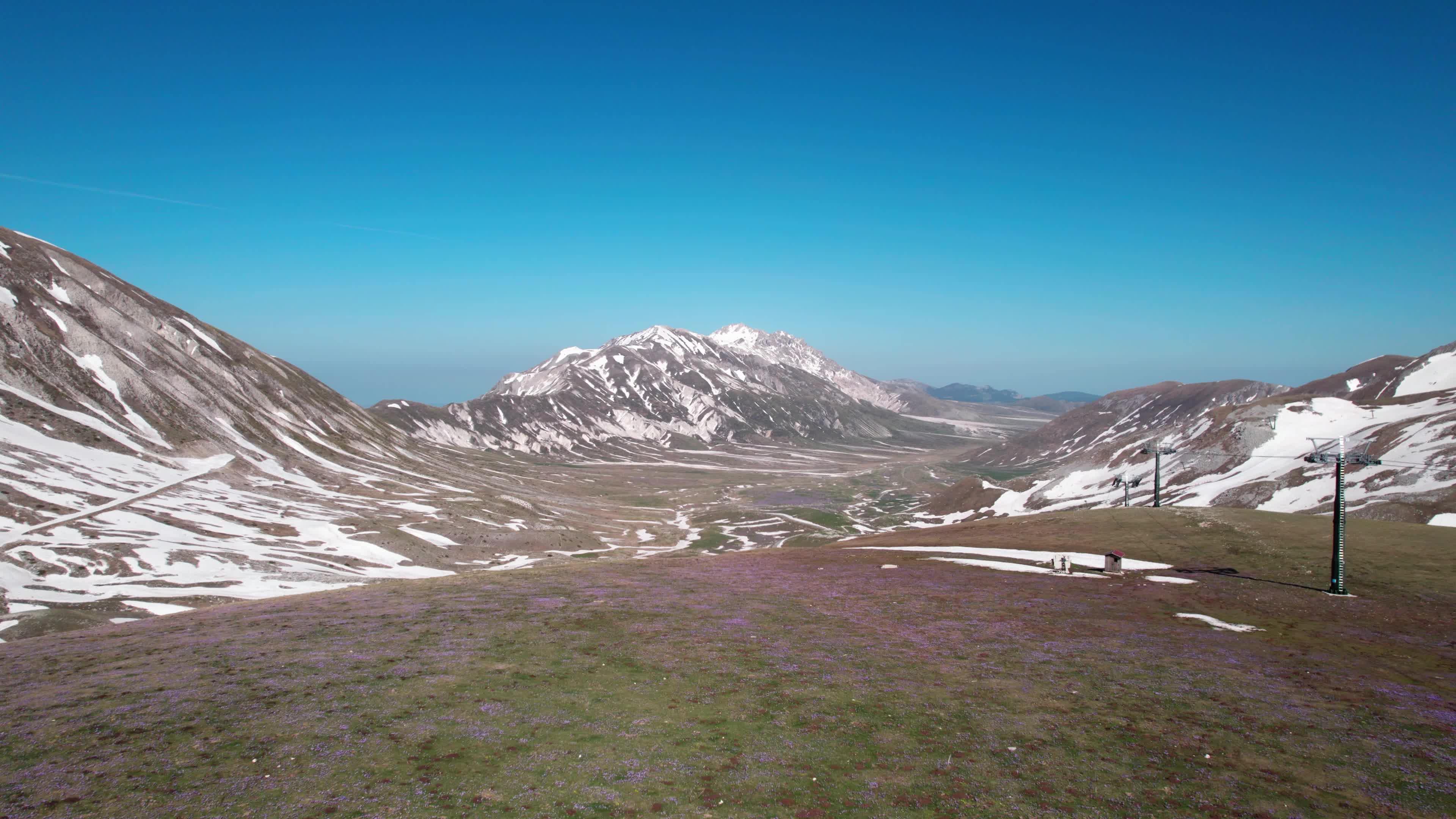 Drone View Of Campo Imperatore, Apennine Mountains