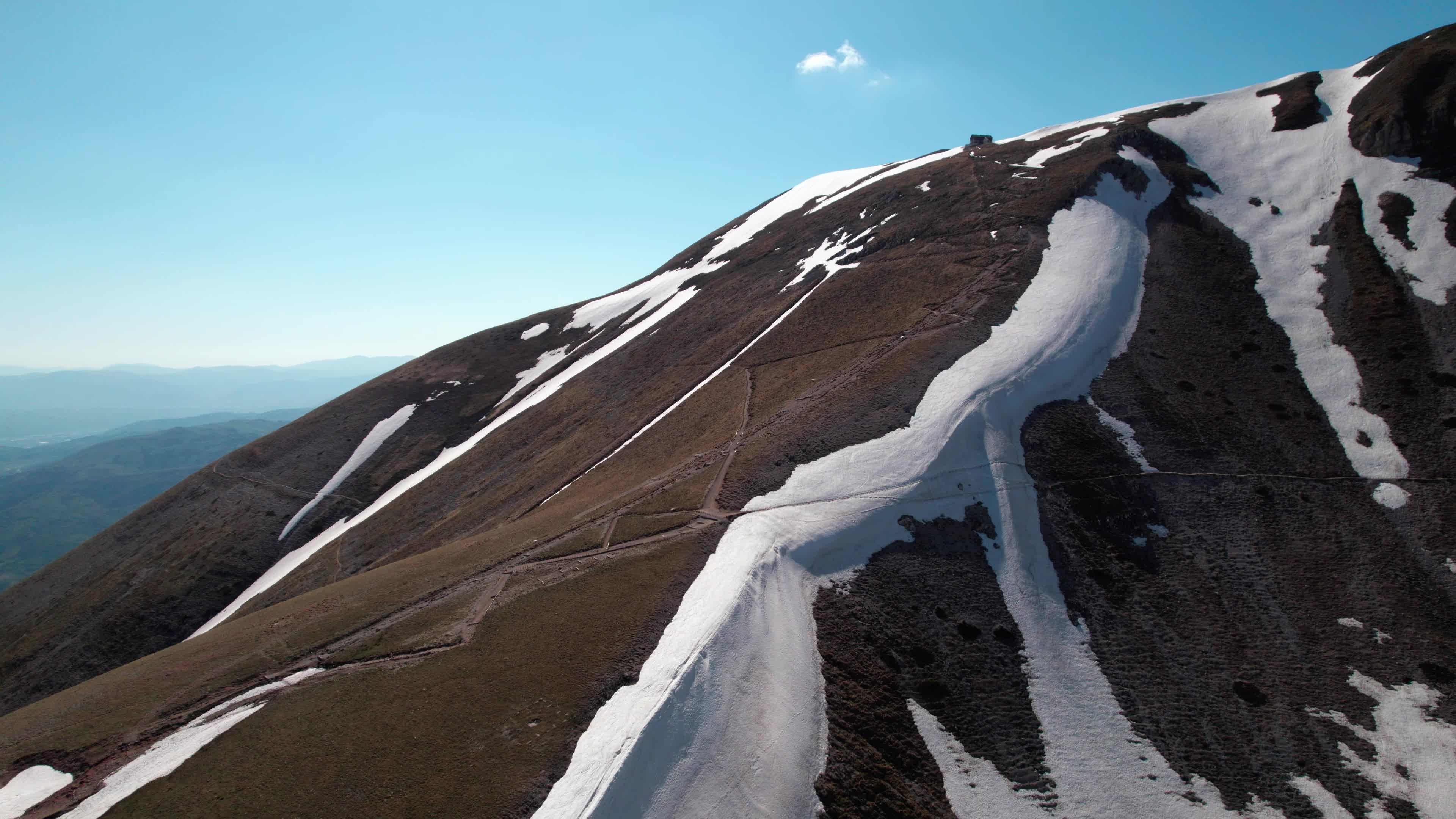 Drone View Of Campo Imperatore, Apennine Mountains