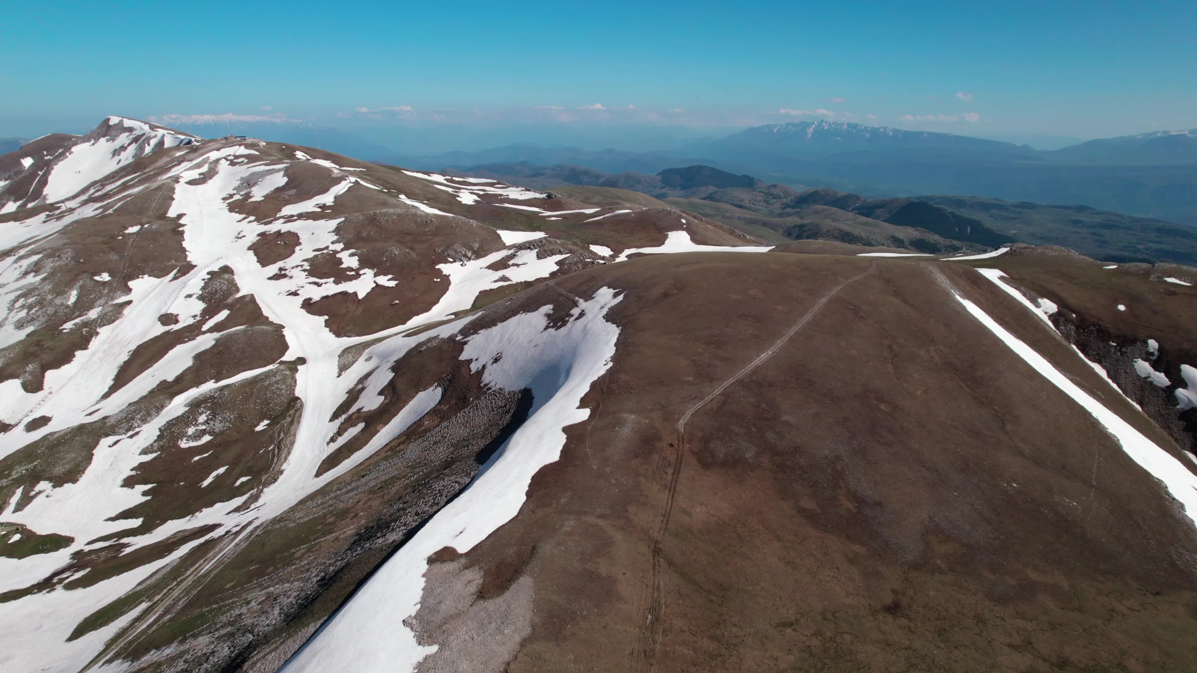 Drone View Of Campo Imperatore, Apennine Mountains
