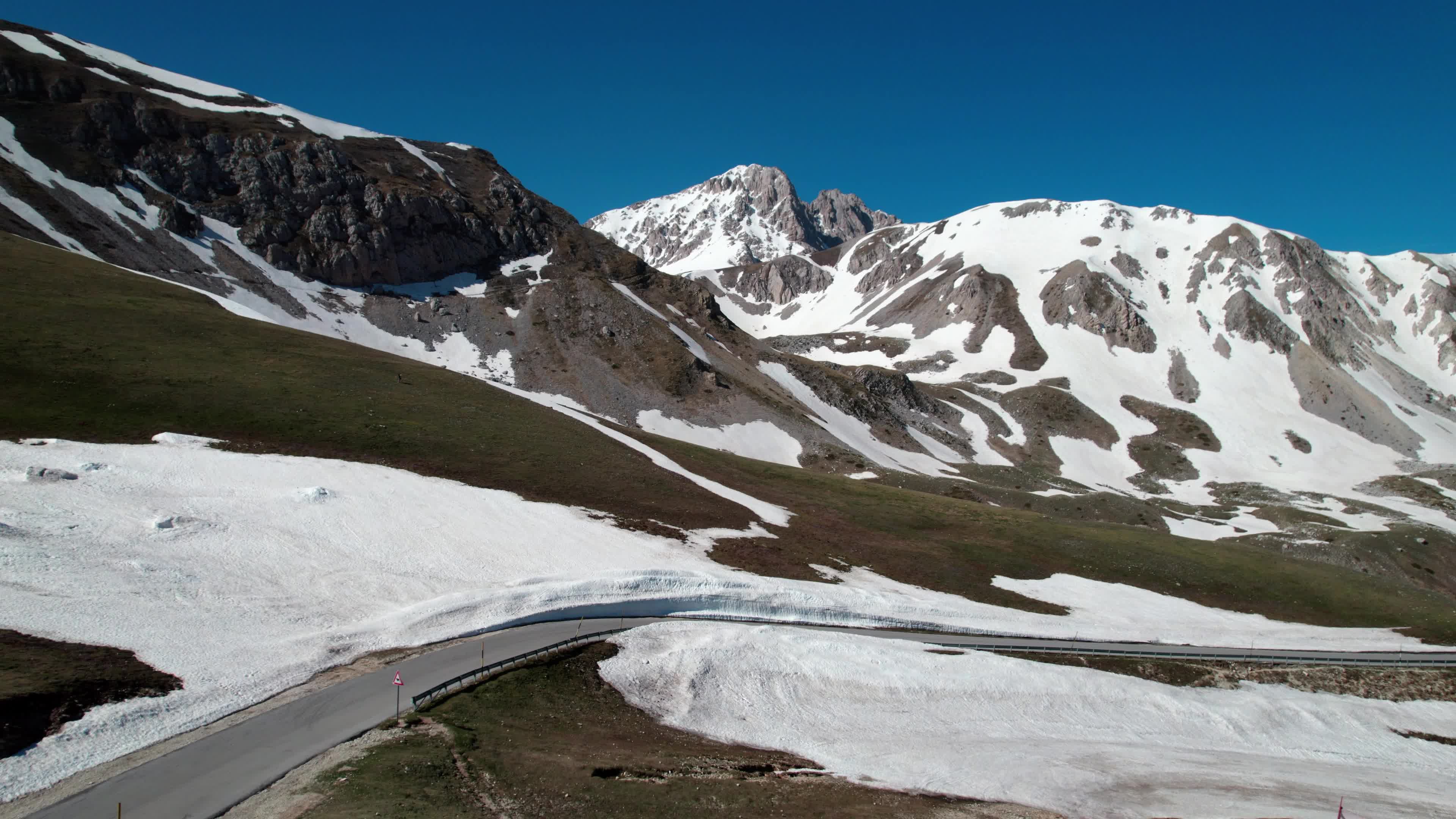Drone View Of Campo Imperatore, Apennine Mountains