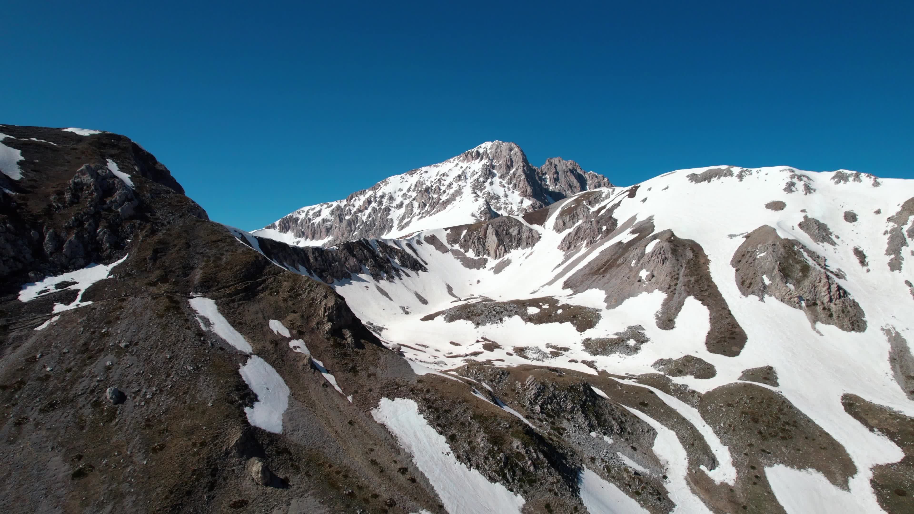 Drone View Of Campo Imperatore, Apennine Mountains