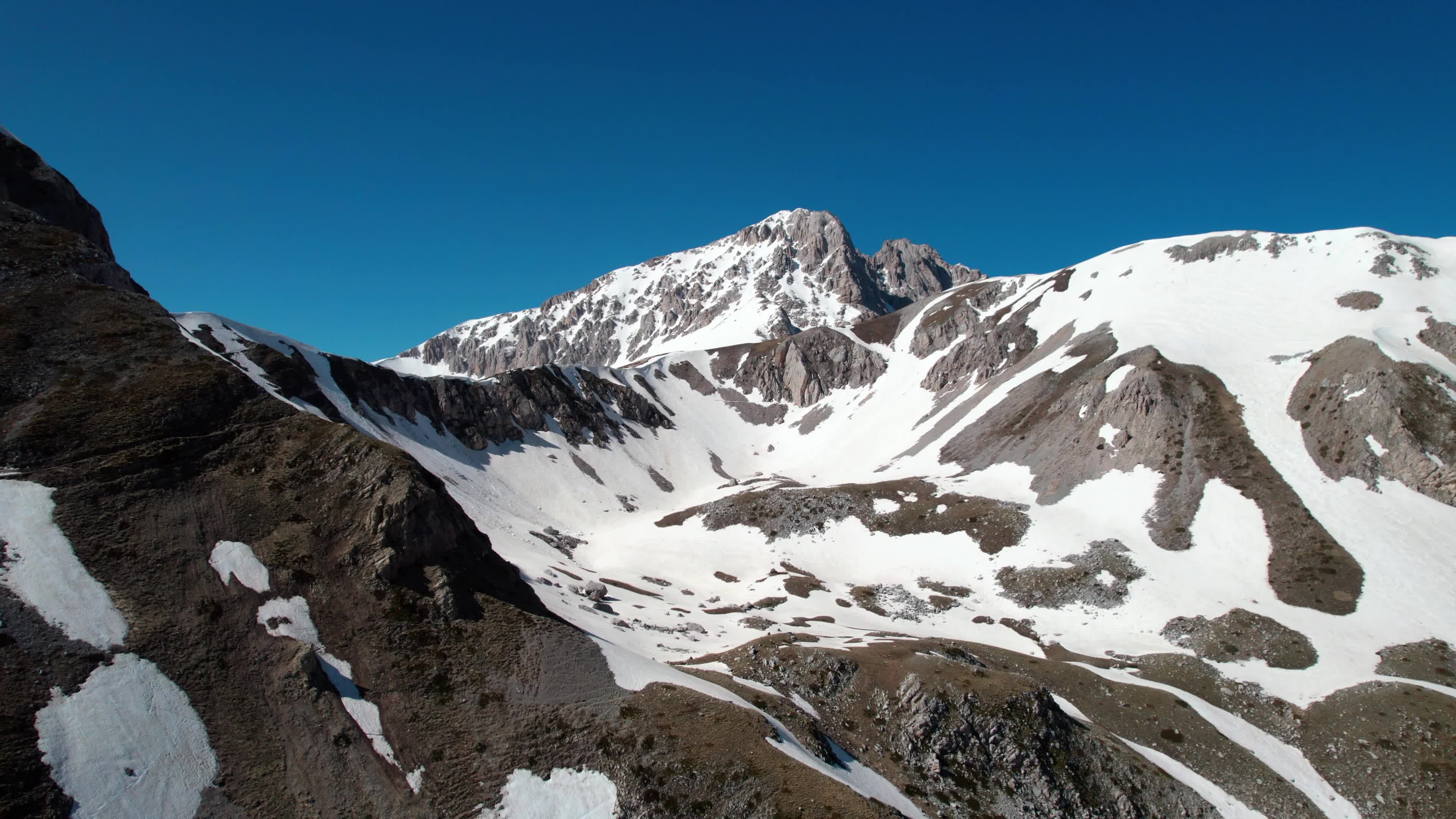 Drone View Of Campo Imperatore, Apennine Mountains
