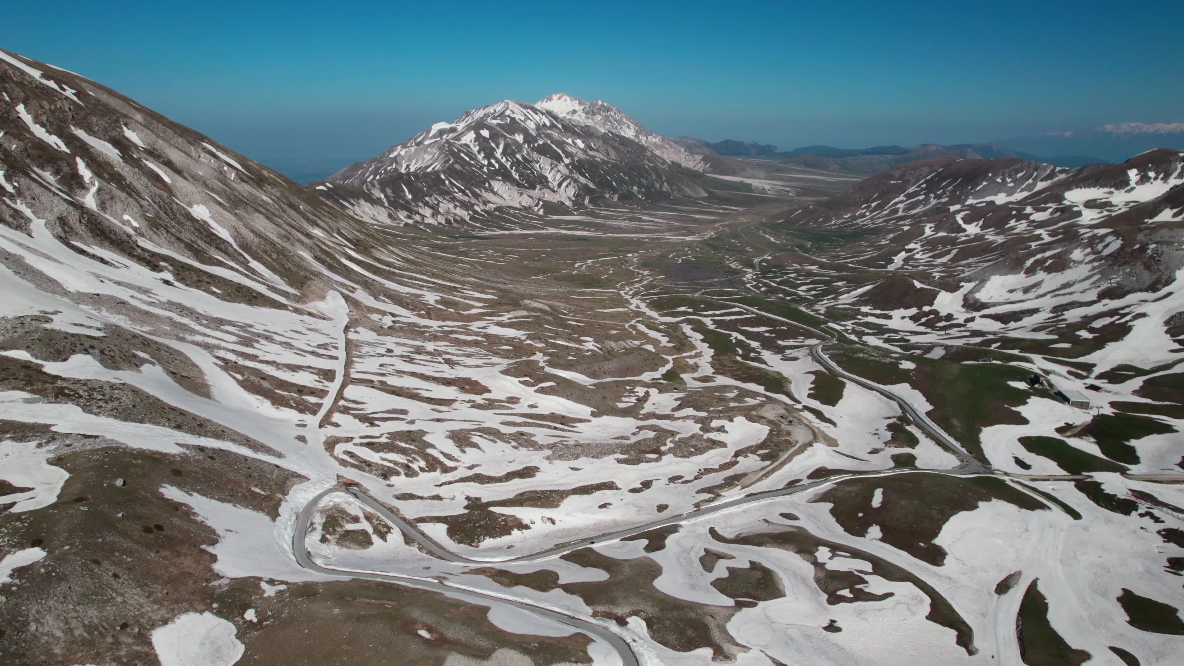 Drone View Of Campo Imperatore, Apennine Mountains