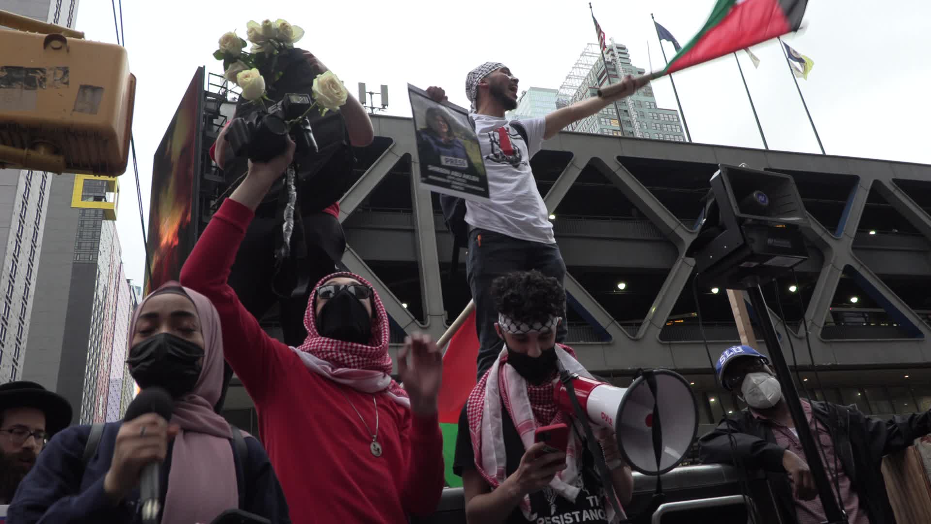 NYC: Palestinian Activists Hold Memorial for Slain Palestinian-American Journalist Shireen Abu Akleh