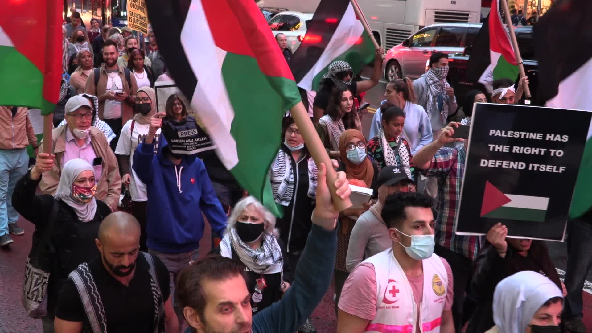 NYC: Palestinian Activists Hold Memorial for Slain Palestinian-American Journalist Shireen Abu Akleh