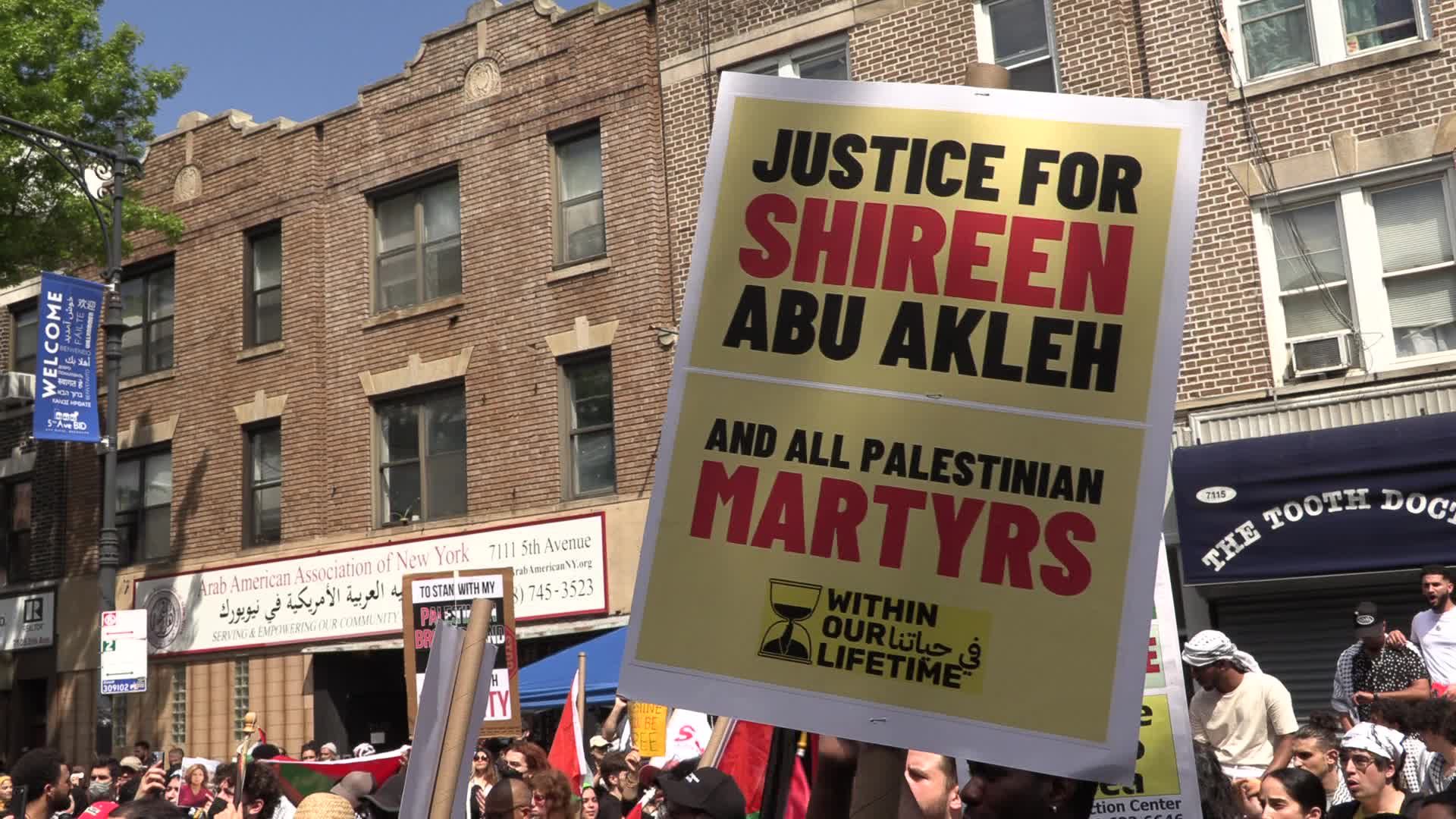 NYC: Palestinian-Americans Celebrate Nakba Day and honor life of Shireen Abu Akleh