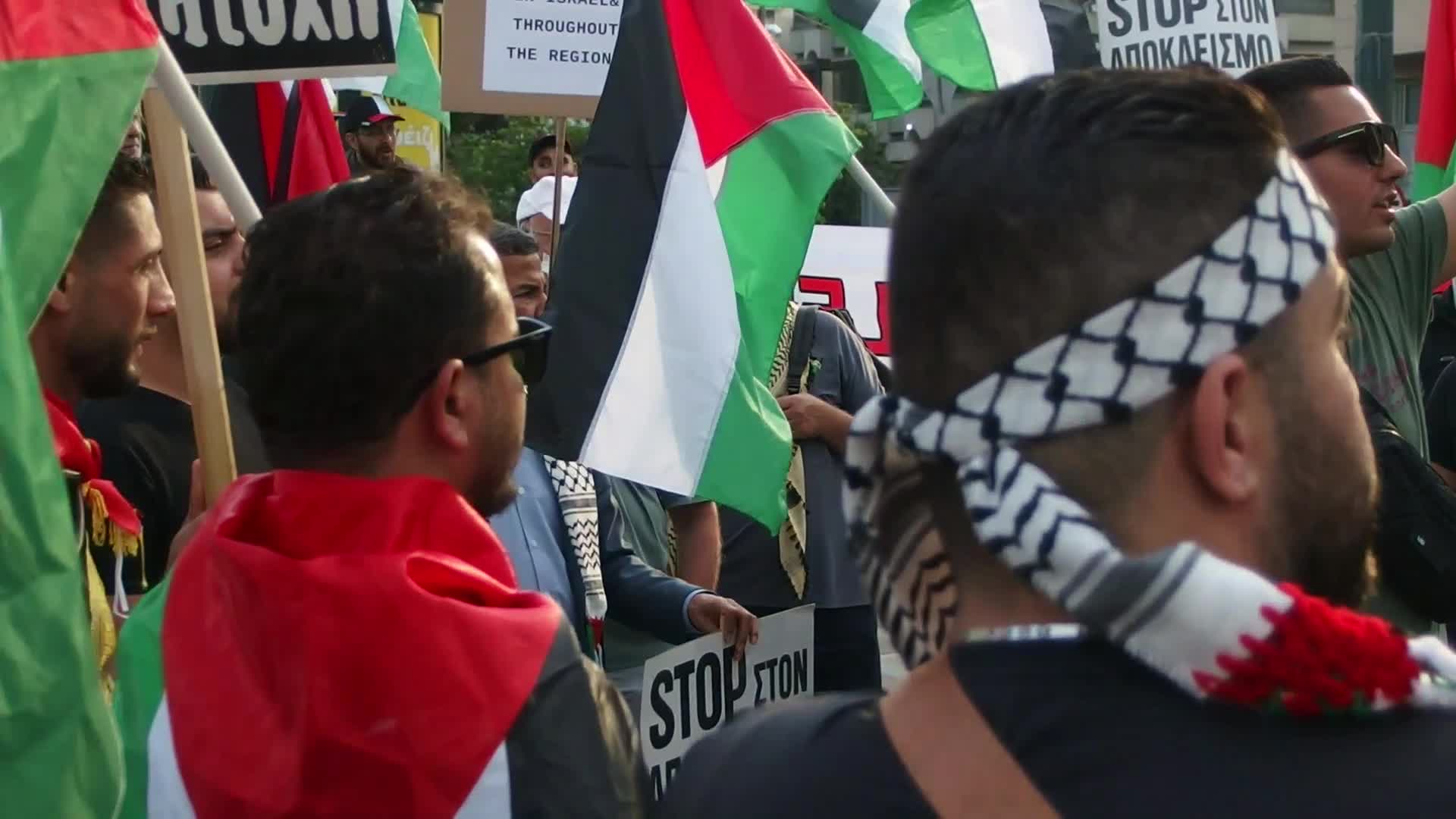 Palestinians Protest In Athens