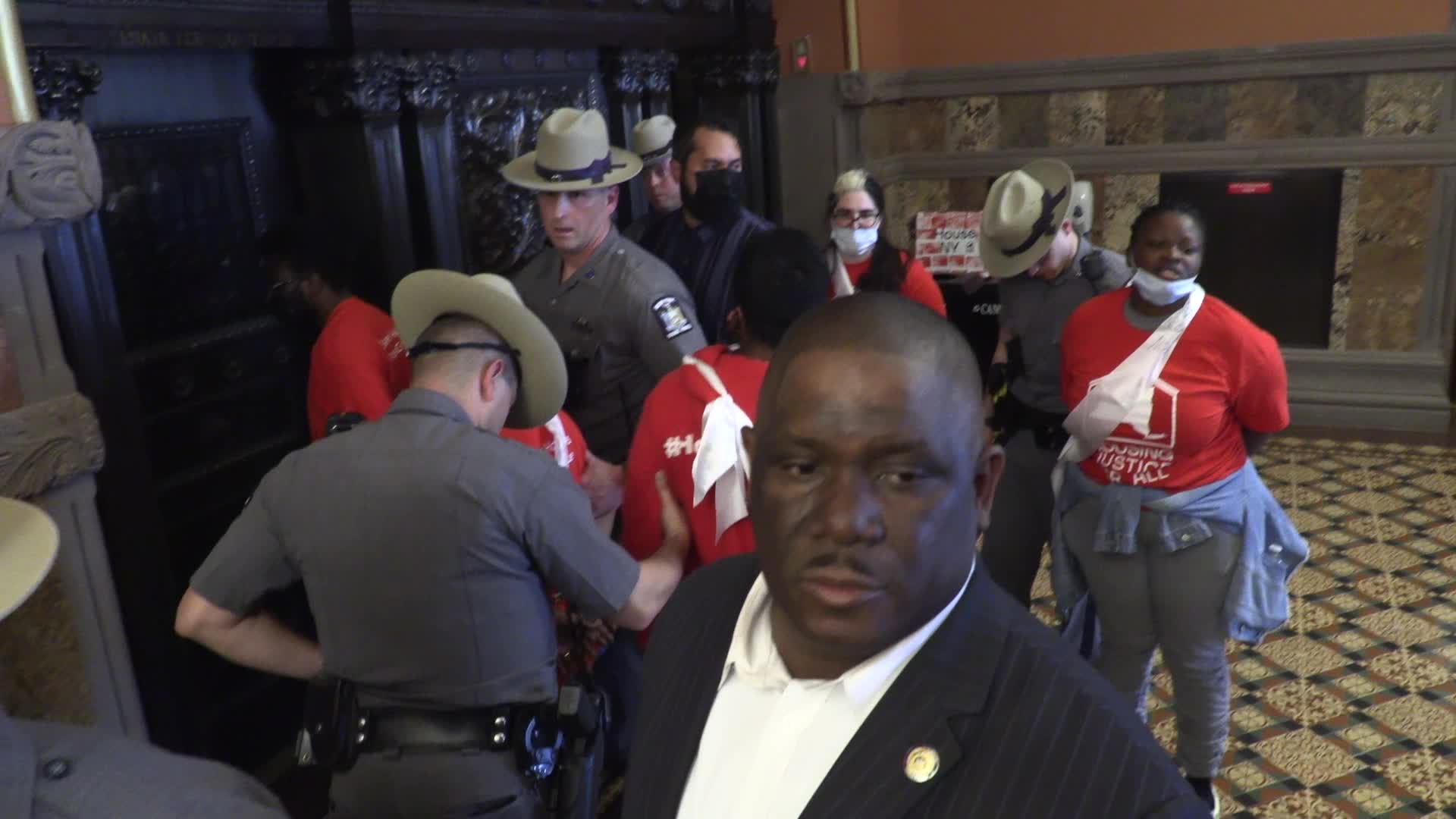 Albany, NY: 51 arrested as housing rights protesters block Senate and Assembly Chambers