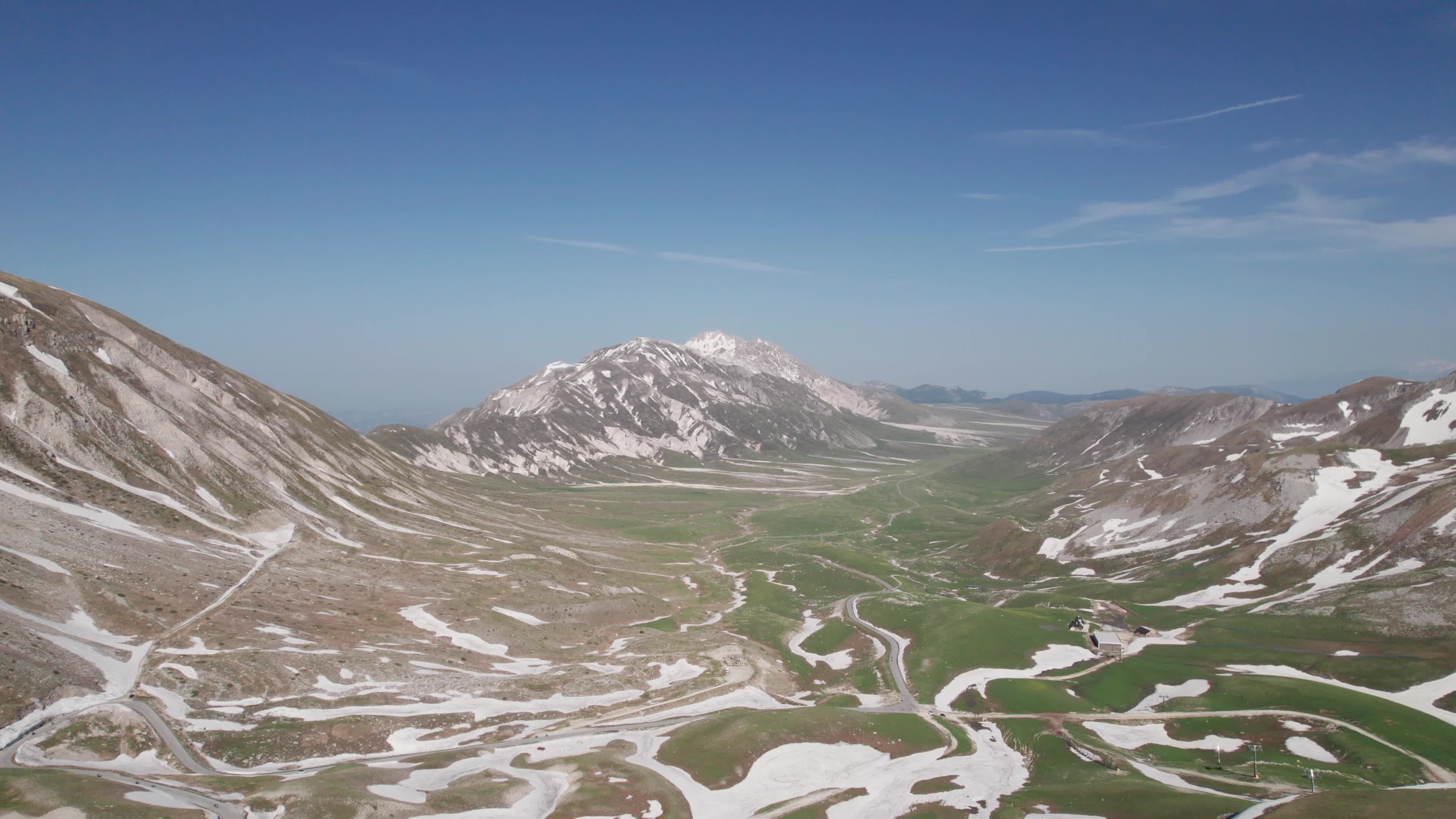 Drone View of Plain Of Campo Imperatore