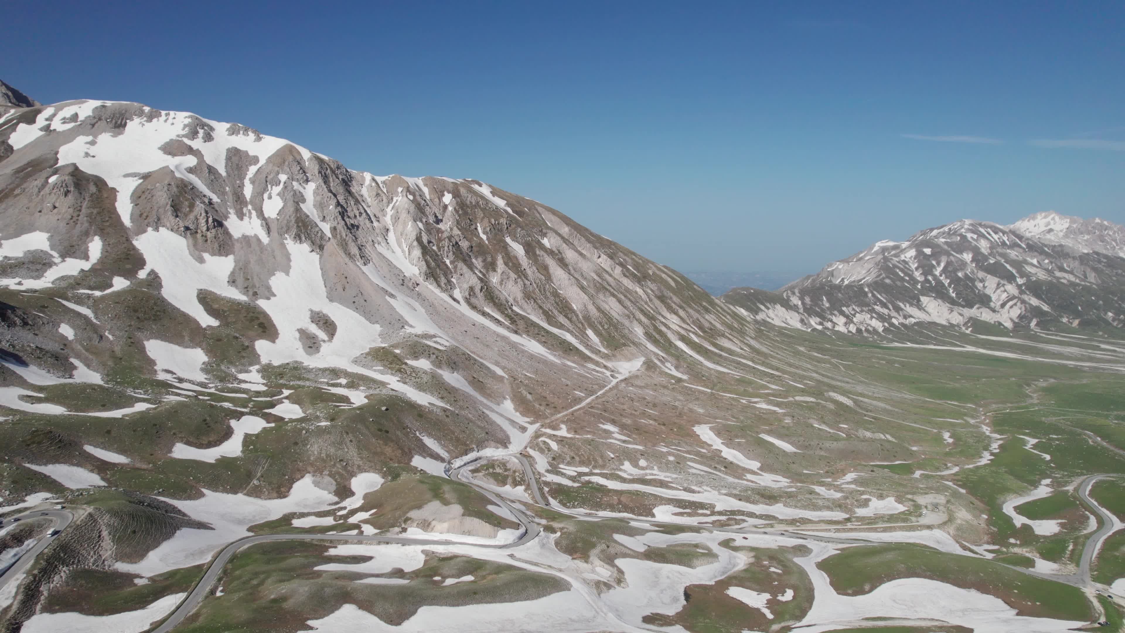 Drone View of Plain Of Campo Imperatore