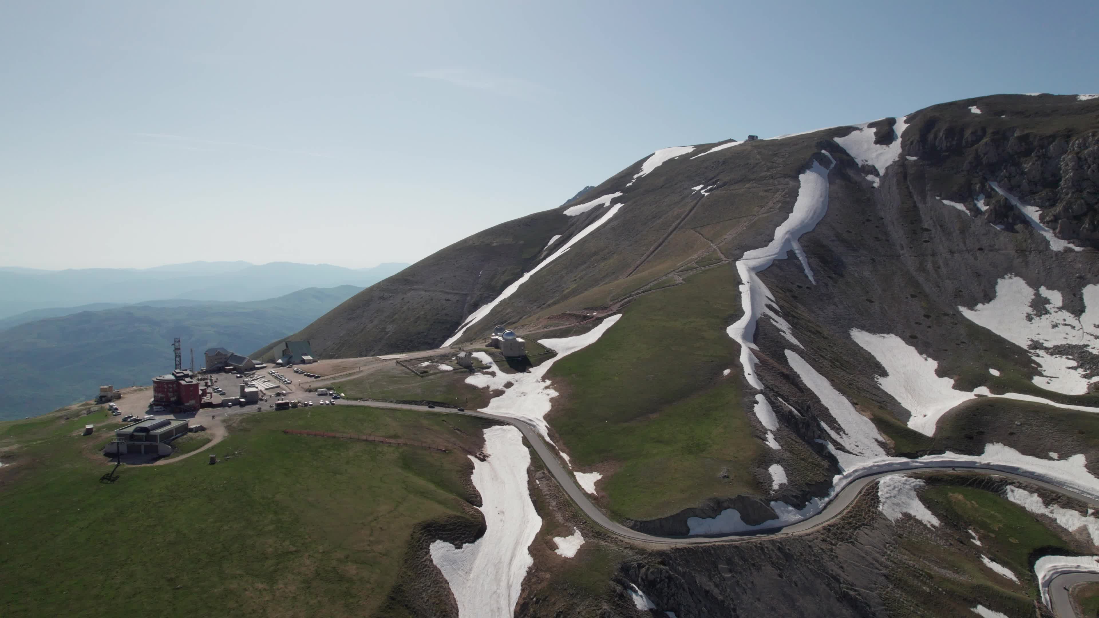 Drone View Of Abruzzo Astronomical Observatory In Campo Imperatore
