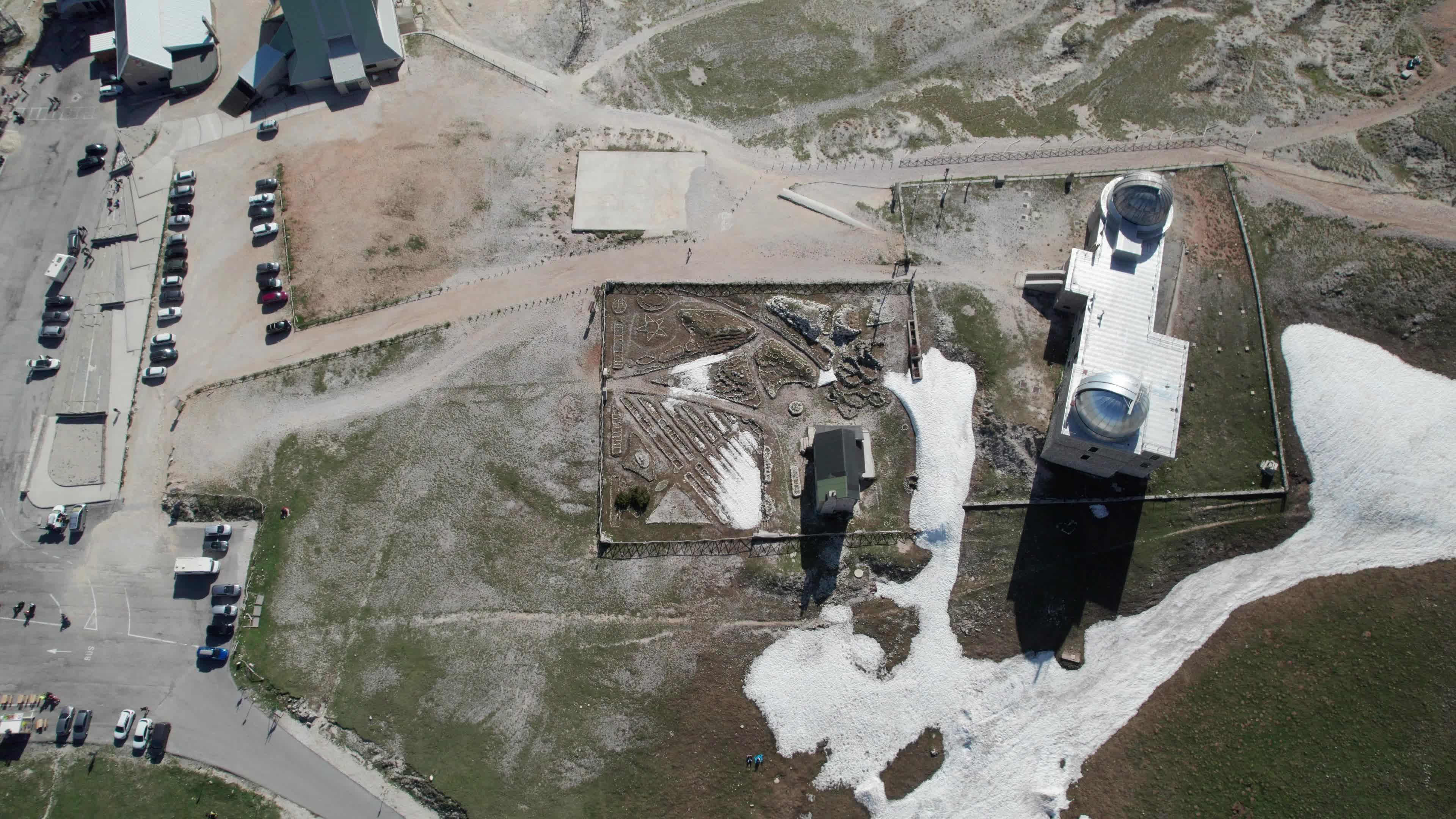 Drone View Of Abruzzo Astronomical Observatory In Campo Imperatore