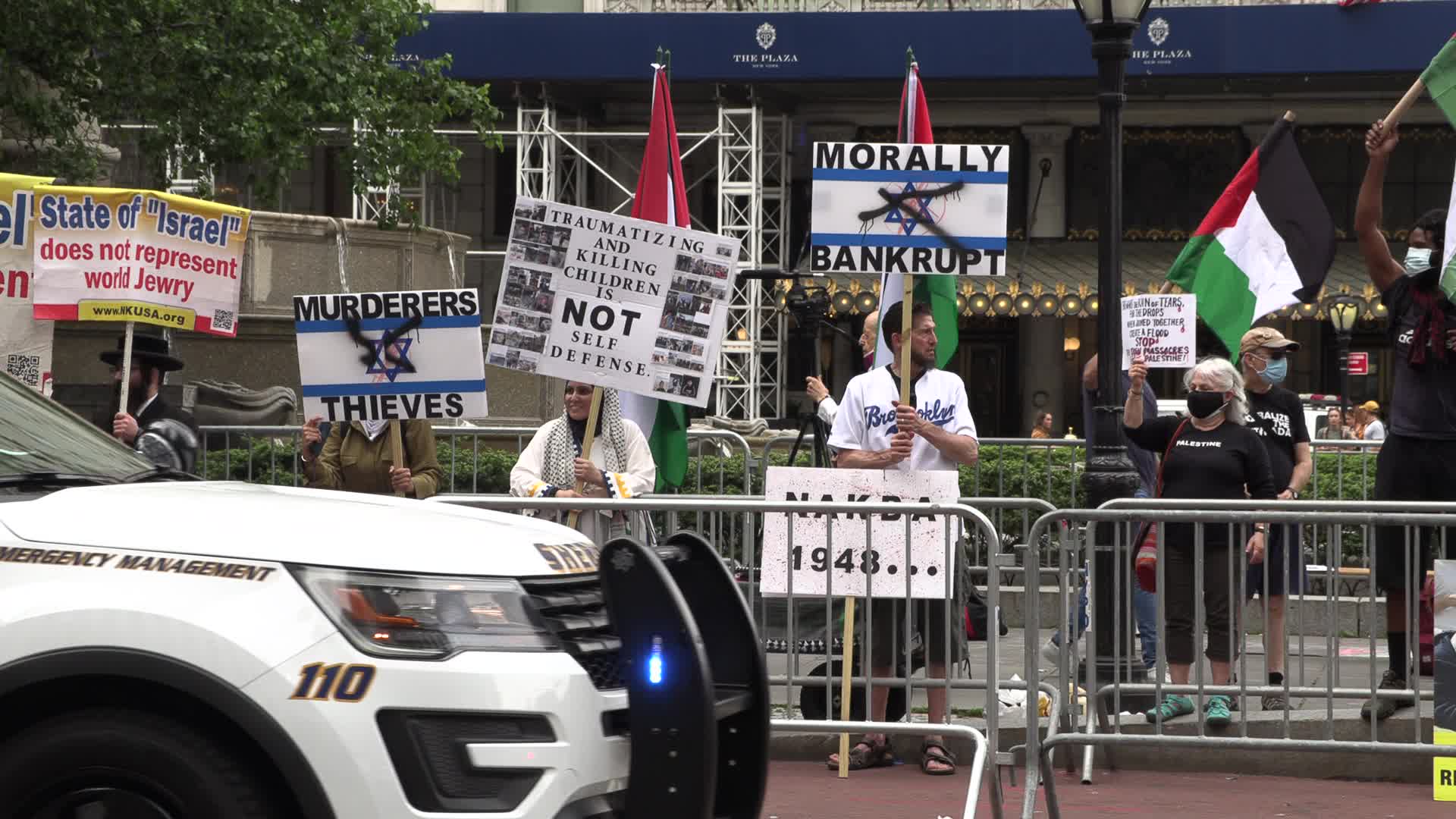 NYC: Palestinians protest Israel Day Parade