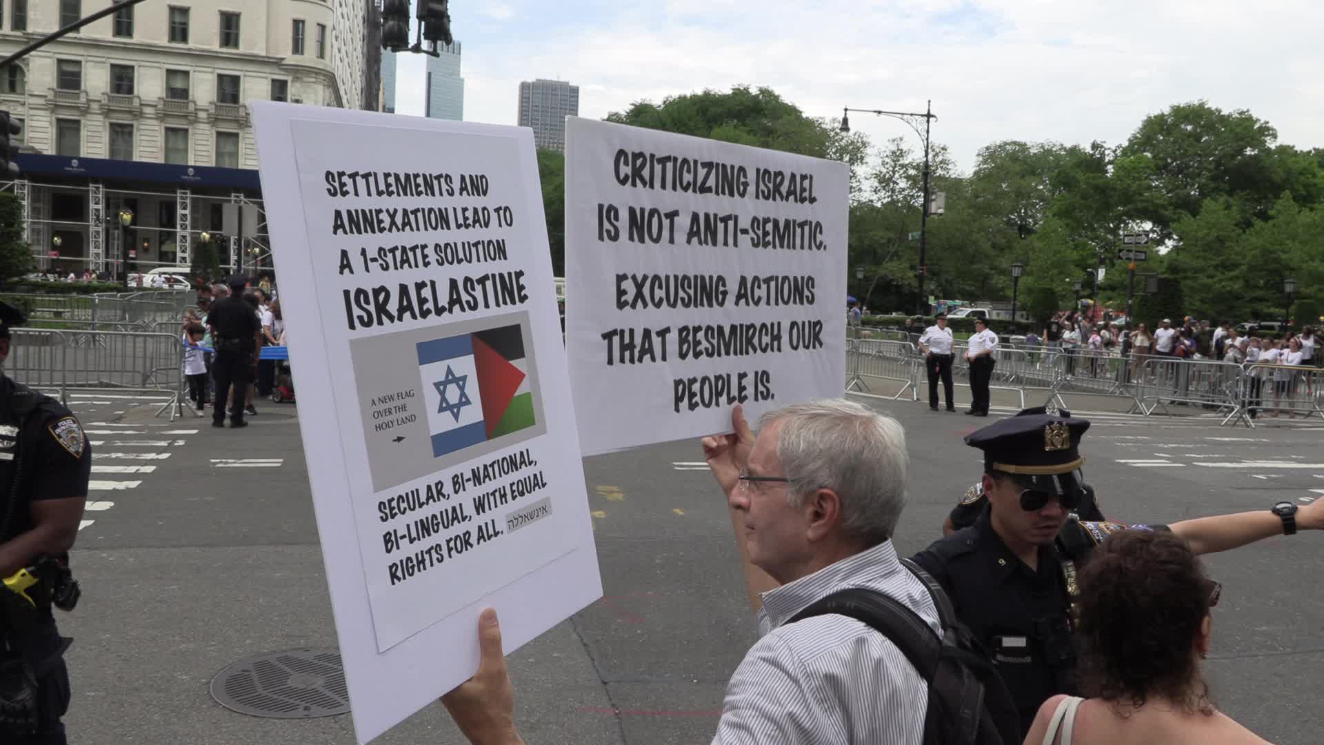 NYC: Palestinians protest Israel Day Parade