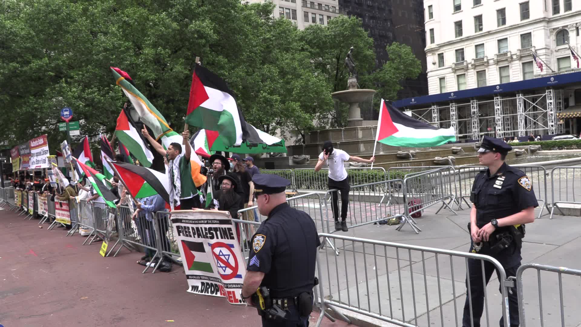 NYC: Palestinians protest Israel Day Parade