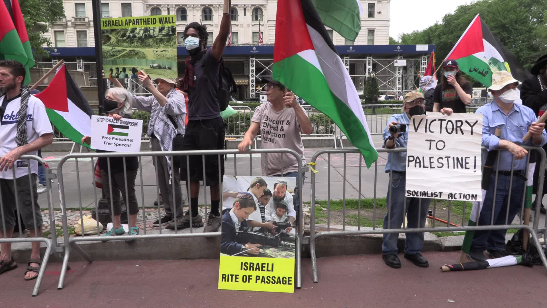 NYC: Palestinians protest Israel Day Parade