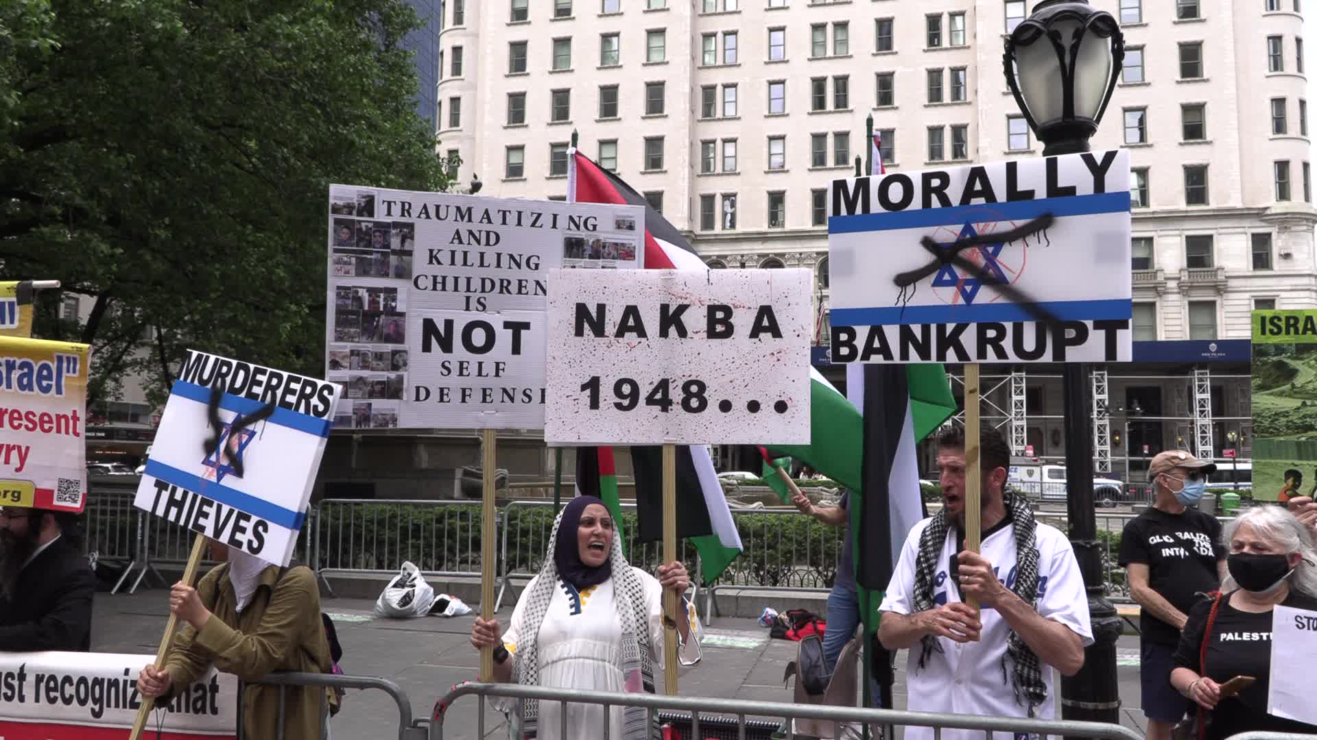 NYC: Palestinians protest Israel Day Parade