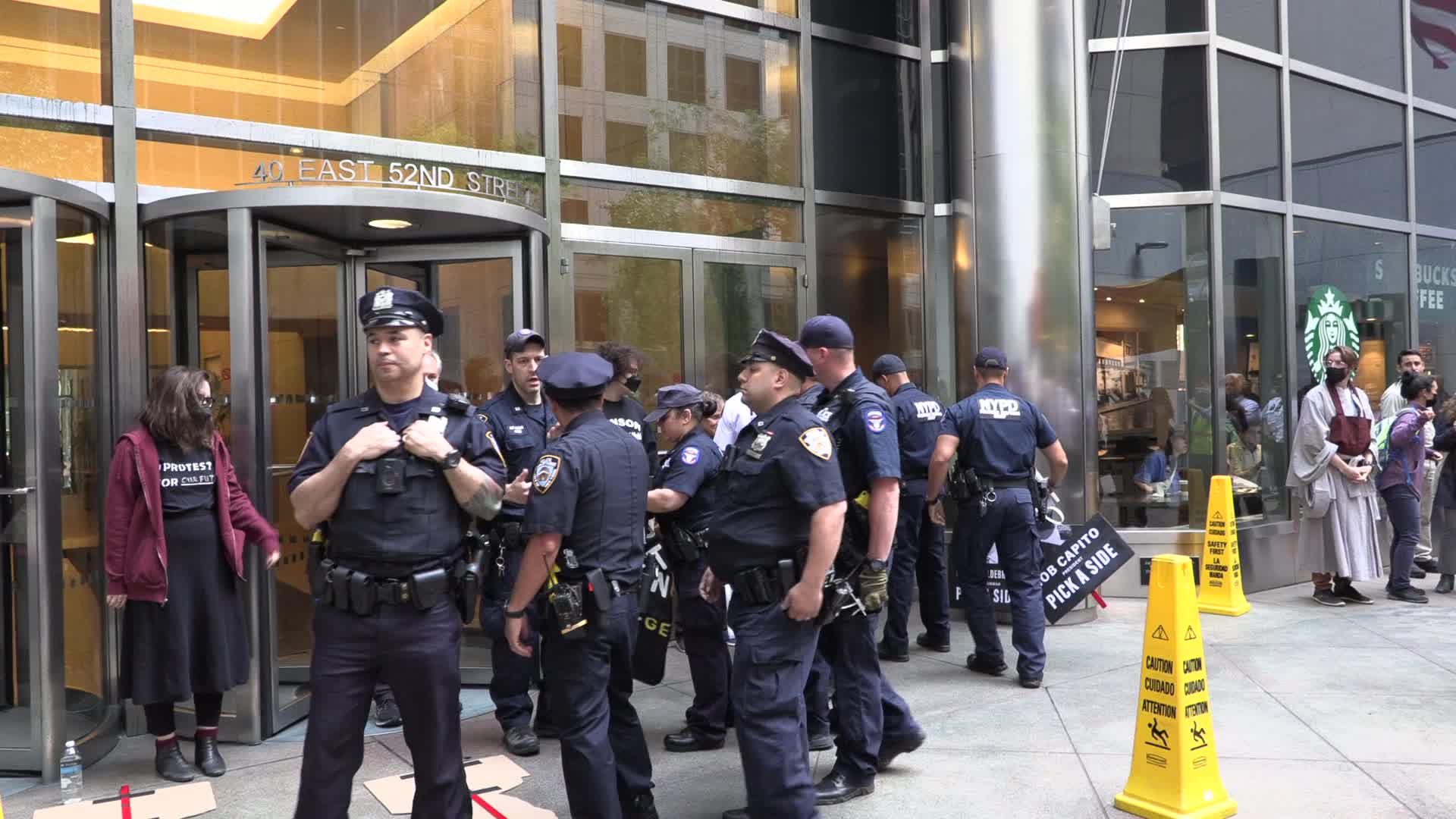NYC: Arrests at BlackRock HQ after climate protest