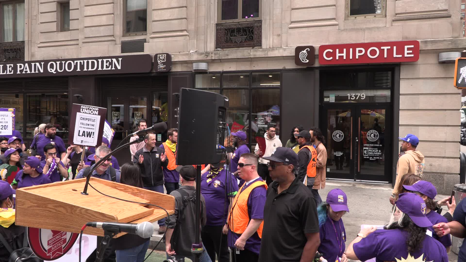 NYC: Chipotle workers rally for higher wages, better hours