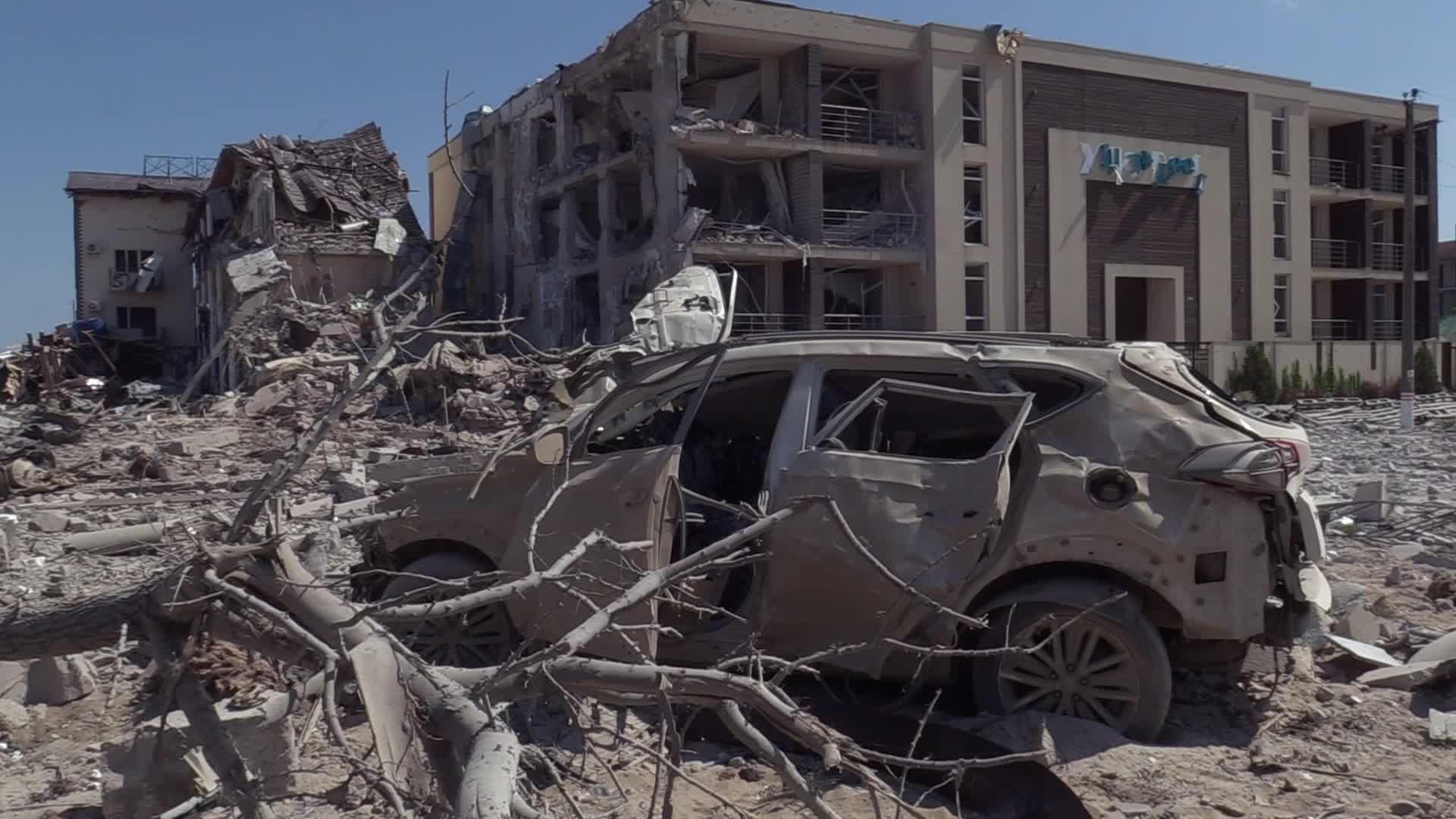 Aftermath of a rocket strike in Odesa region, amid Russian invasion in Ukraine