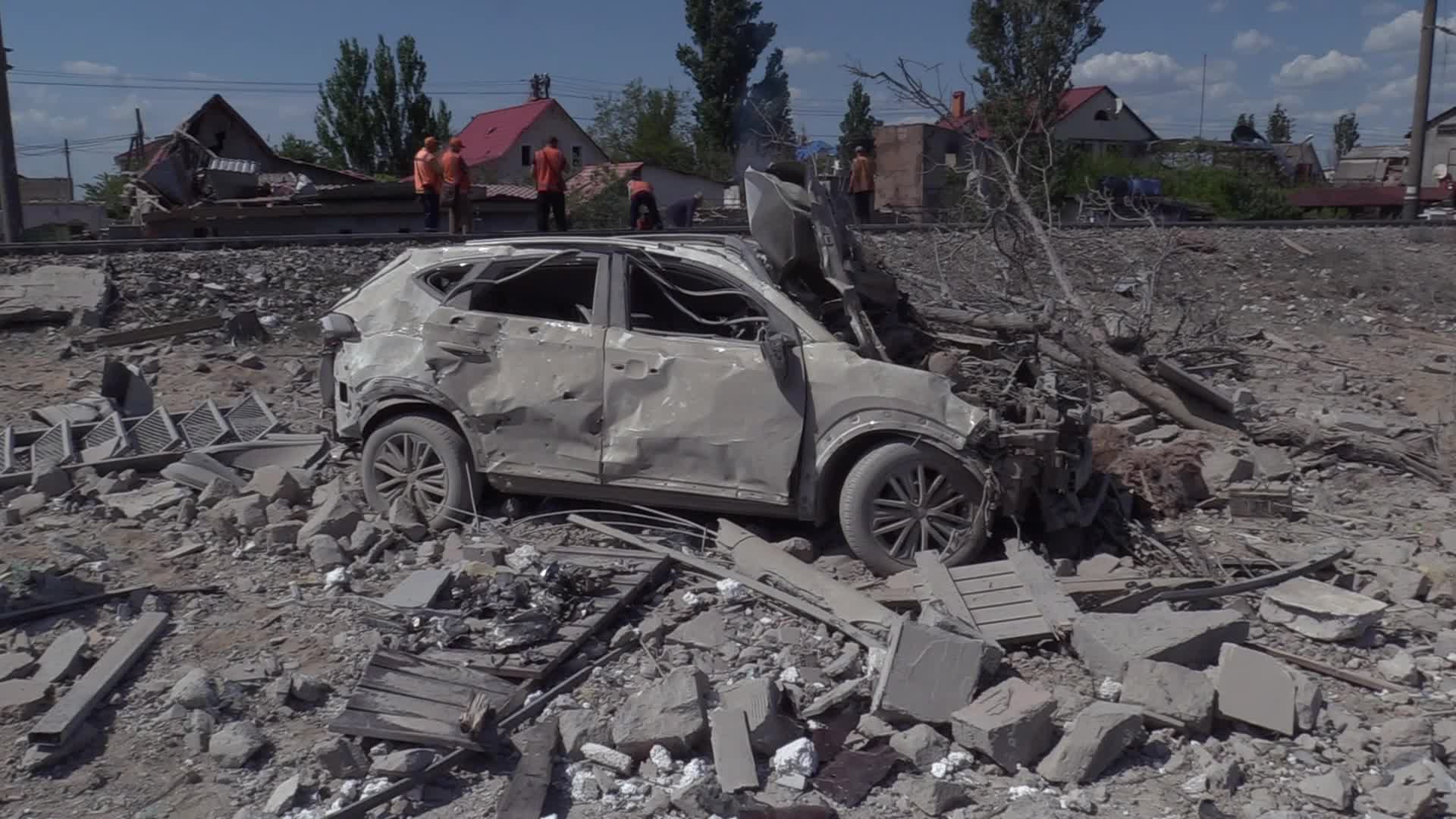 Aftermath of a rocket strike in Odesa region, amid Russian invasion in Ukraine