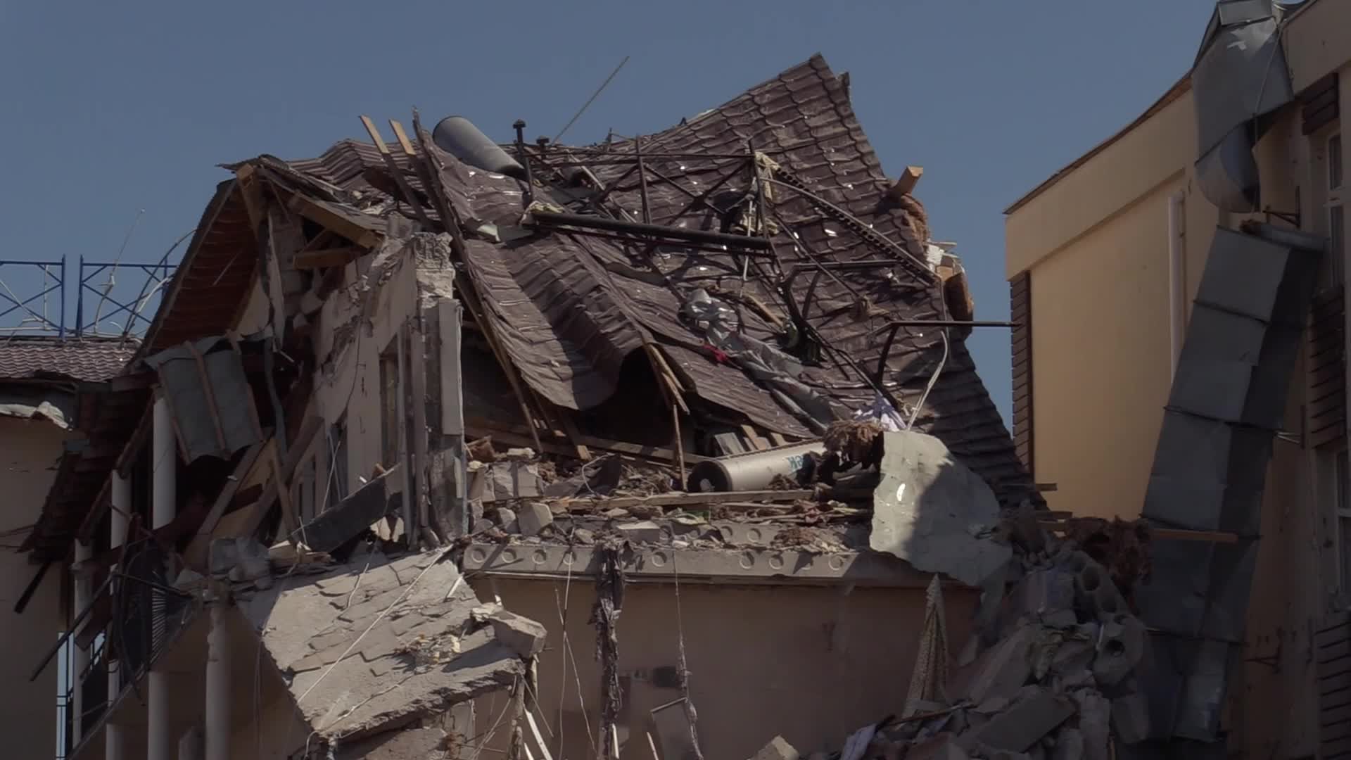 Aftermath of a rocket strike in Odesa region, amid Russian invasion in Ukraine