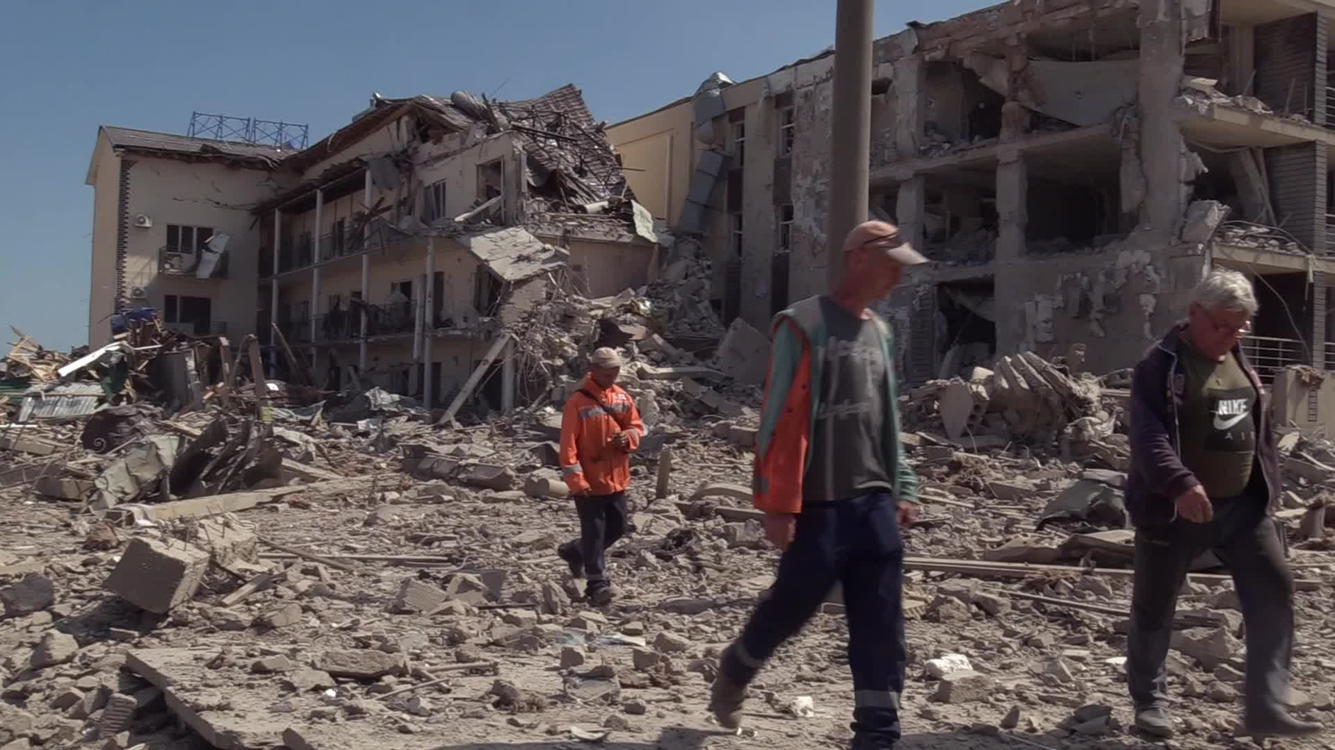 Aftermath of a rocket strike in Odesa region, amid Russian invasion in Ukraine