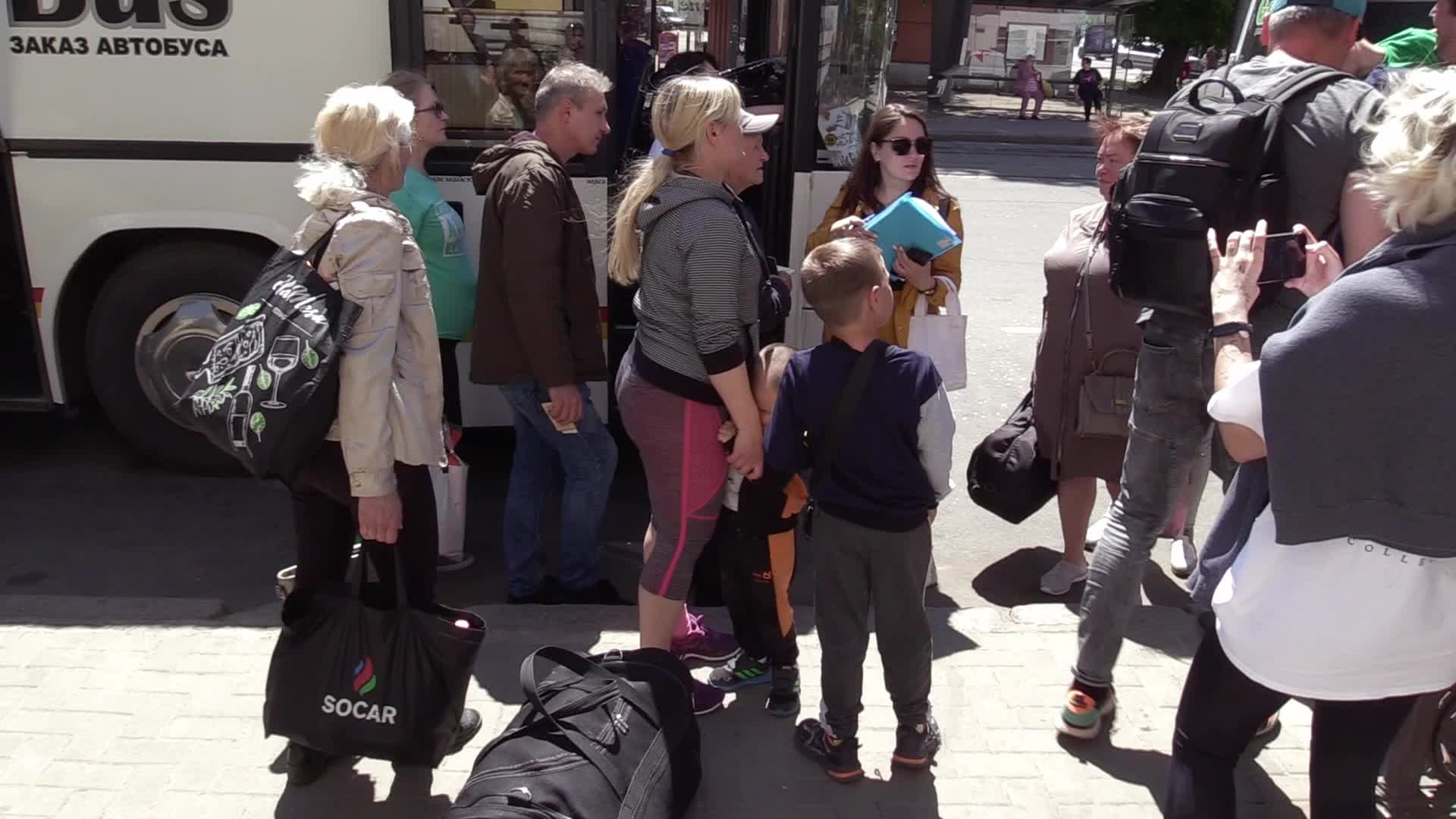 Ukrainian refugees leave Ukraine to Italy, amid Russian invasion in Ukraine
