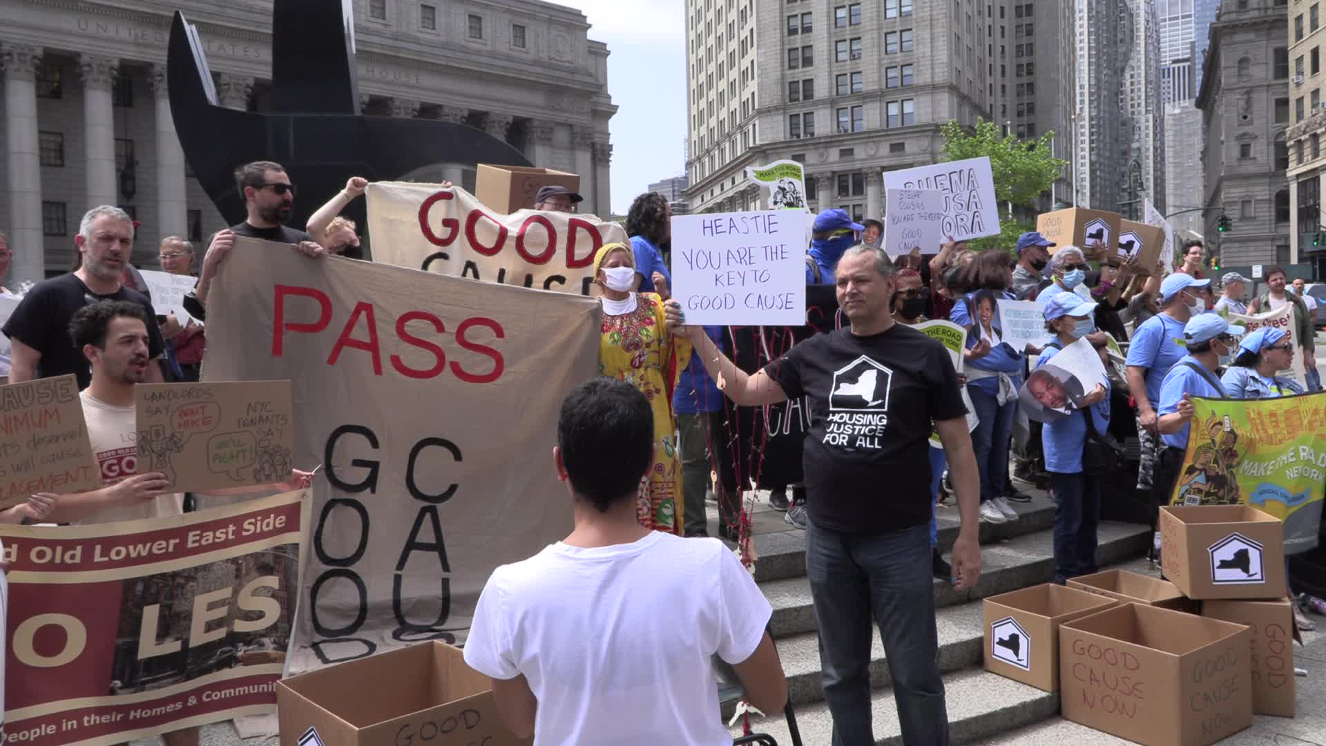 NYC: Housing rights sit-in calling for Good Cause eviction protections