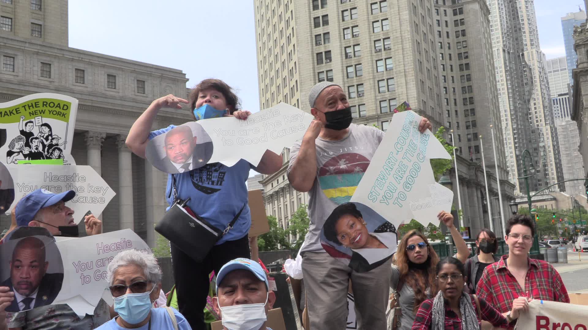 NYC: Housing rights sit-in calling for Good Cause eviction protections