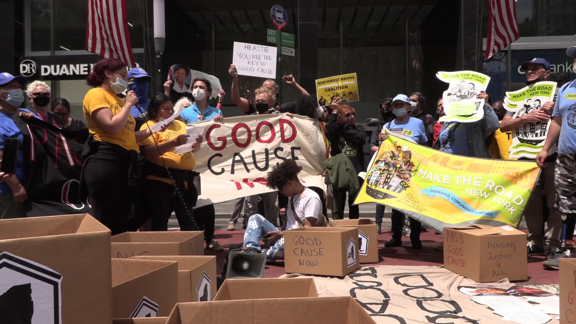 NYC: Housing rights sit-in calling for Good Cause eviction protections