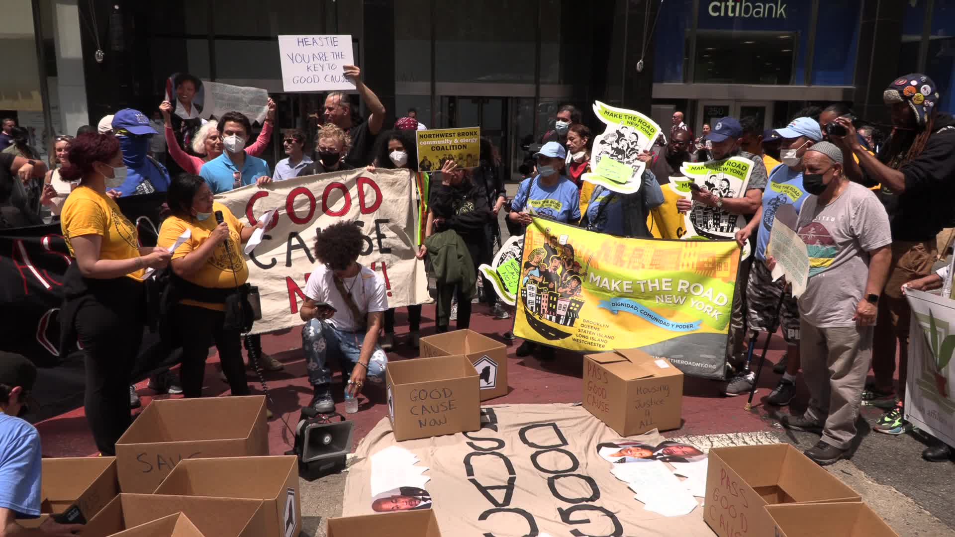 NYC: Housing rights sit-in calling for Good Cause eviction protections