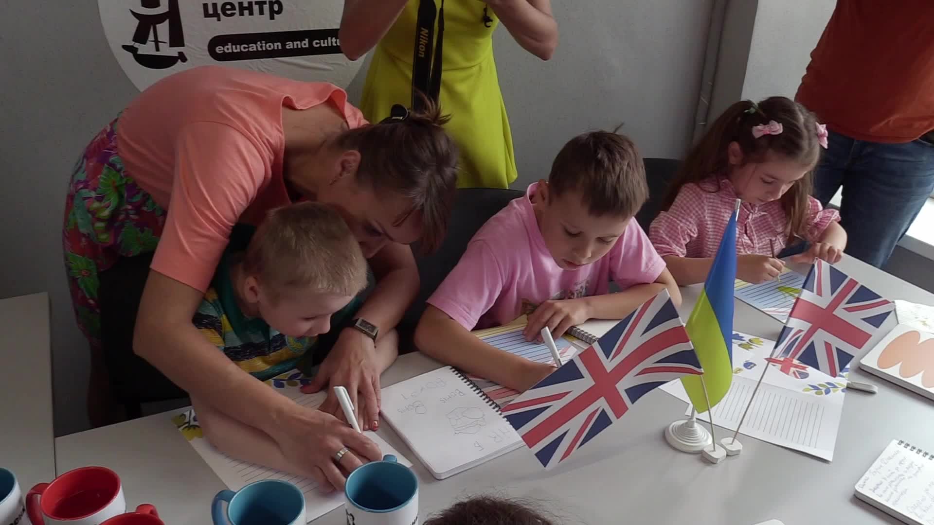 Ukrainian children wrote a response to Boris Johnson letter in Odesa, amid Russian invasion in Ukraine